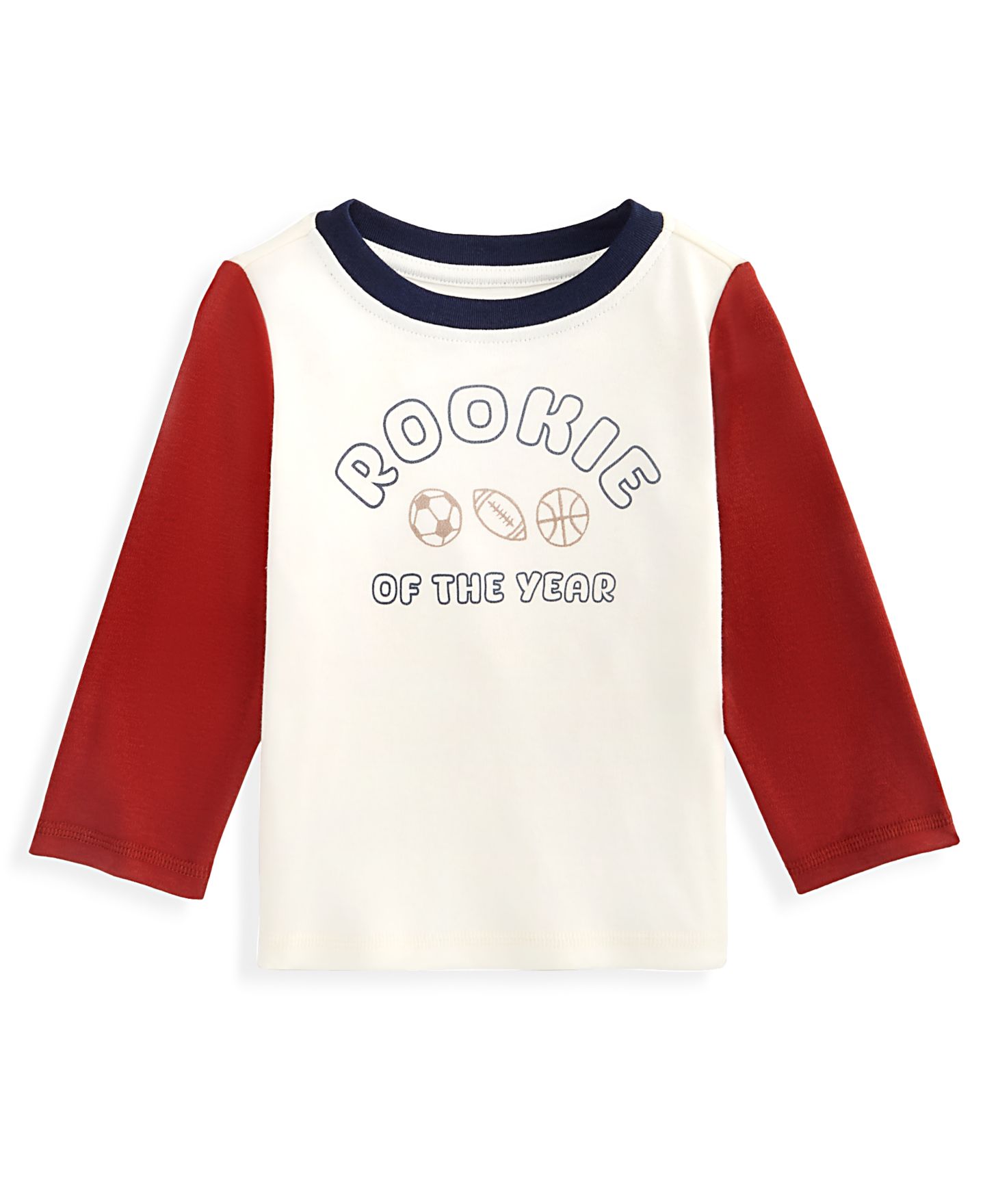 Футболка First Impressions Mix & Match Long-Sleeve Rookie of the Year для мальчиков-малышей — фото 1