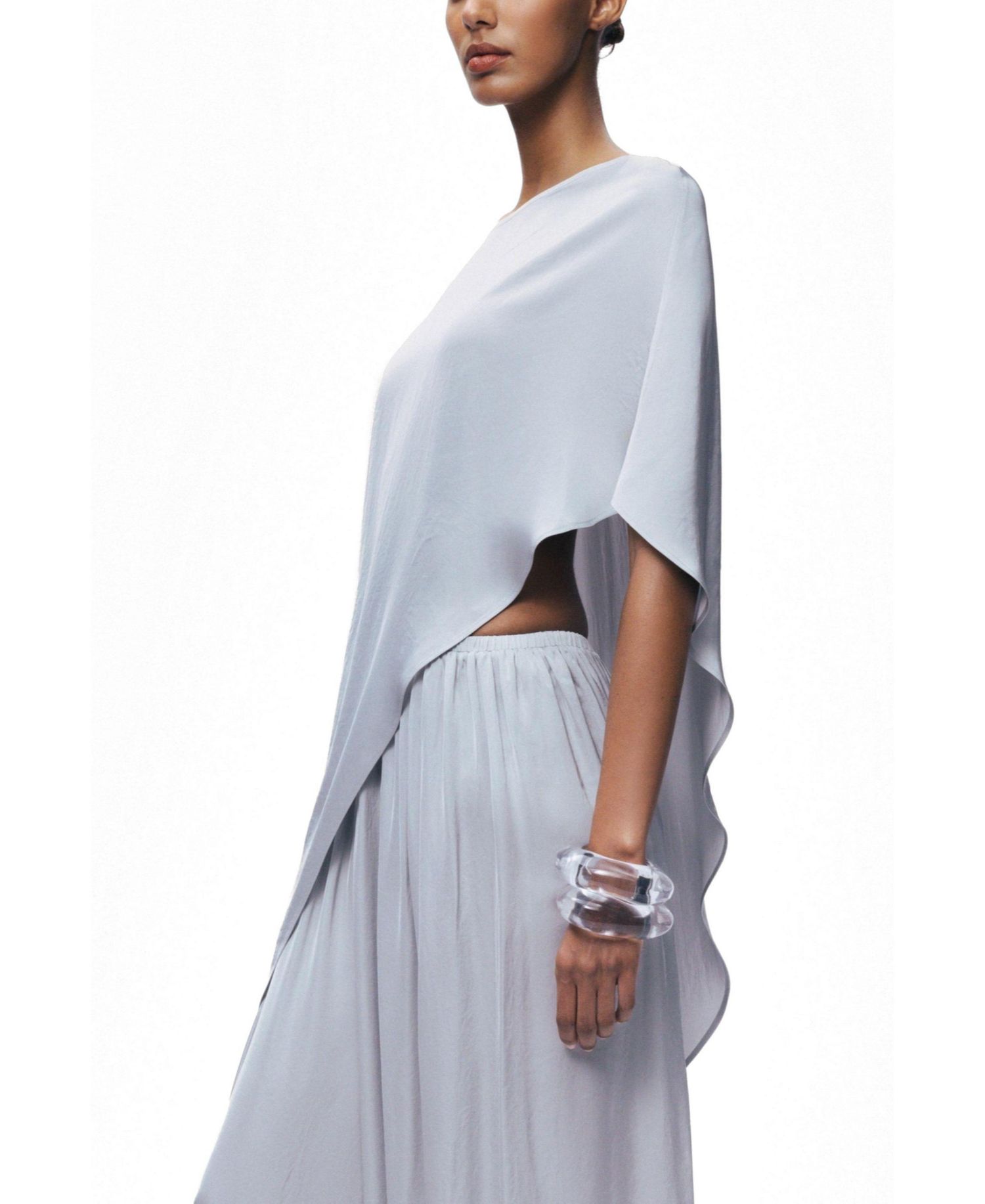 Women's Draped Cape Blouse
