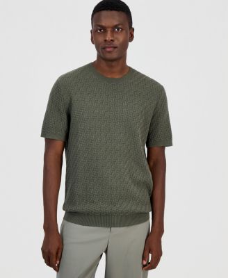 Men's Basketweave Sweater T-Shirt