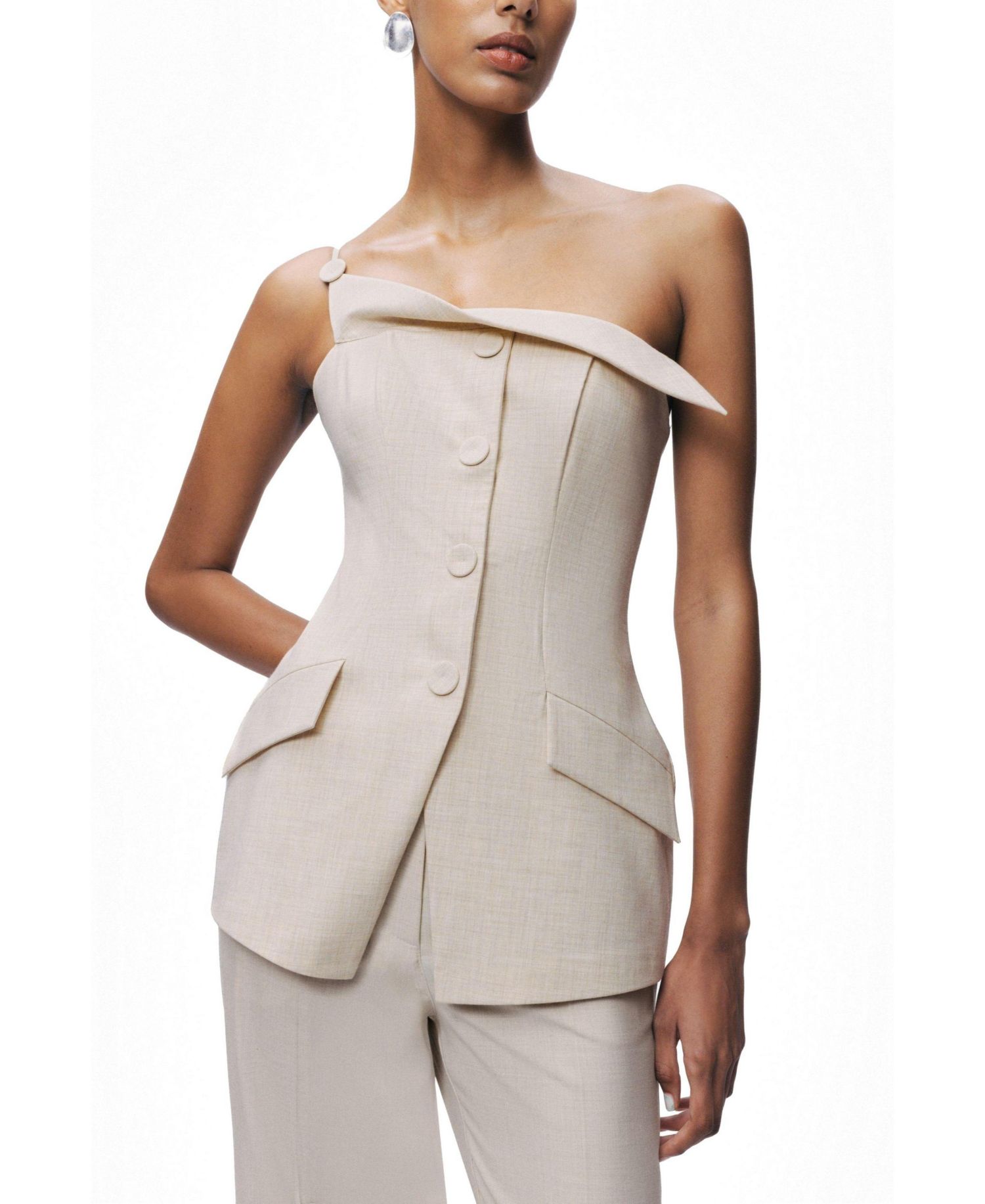 Women's Asymmetric One-Shoulder Blouse