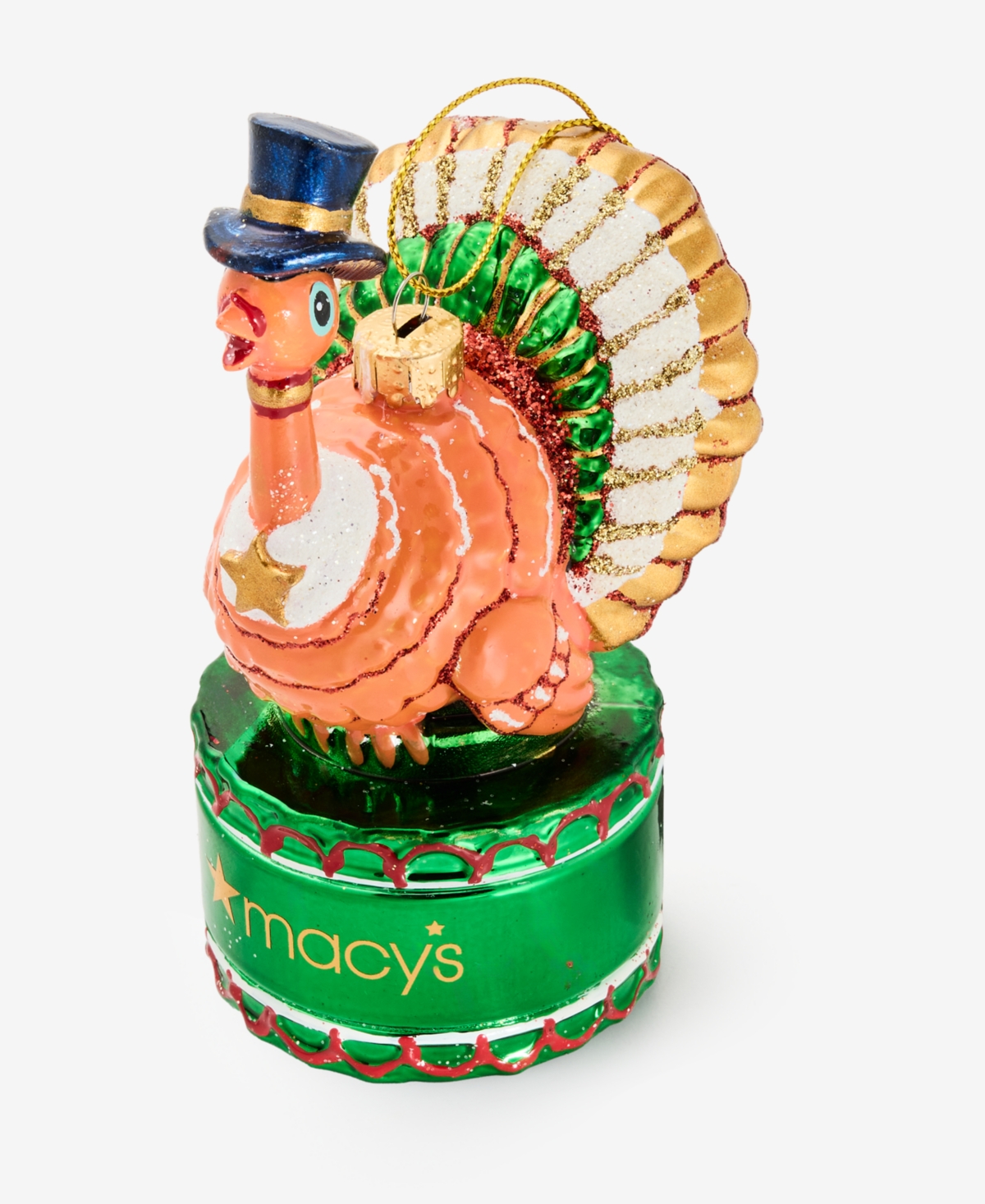 Macy's 100th Thanksgiving Day Parade Glass Turkey Ornament, Macy's Exclusive