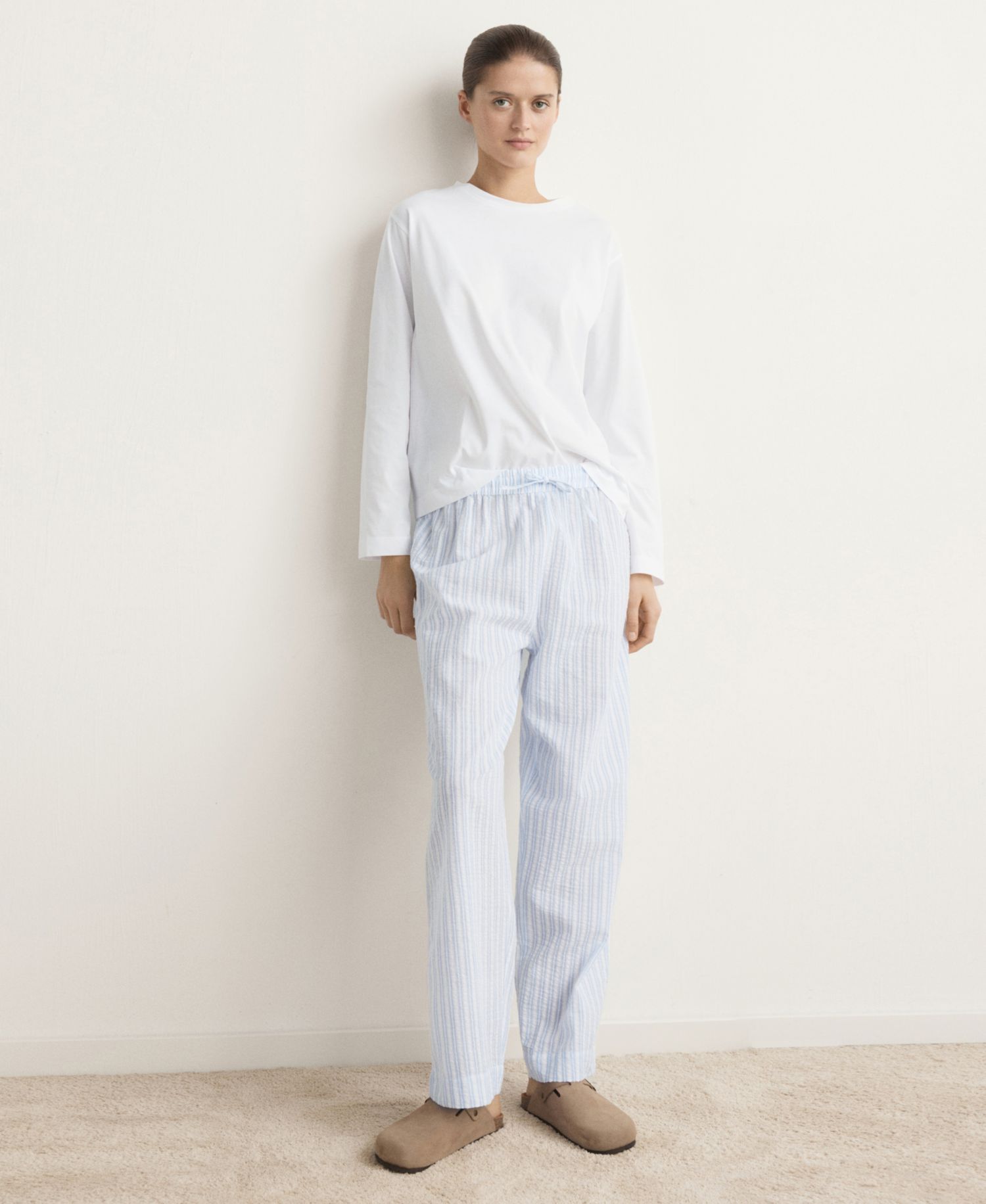 Women's Two-Piece Cotton Striped Pyjamas