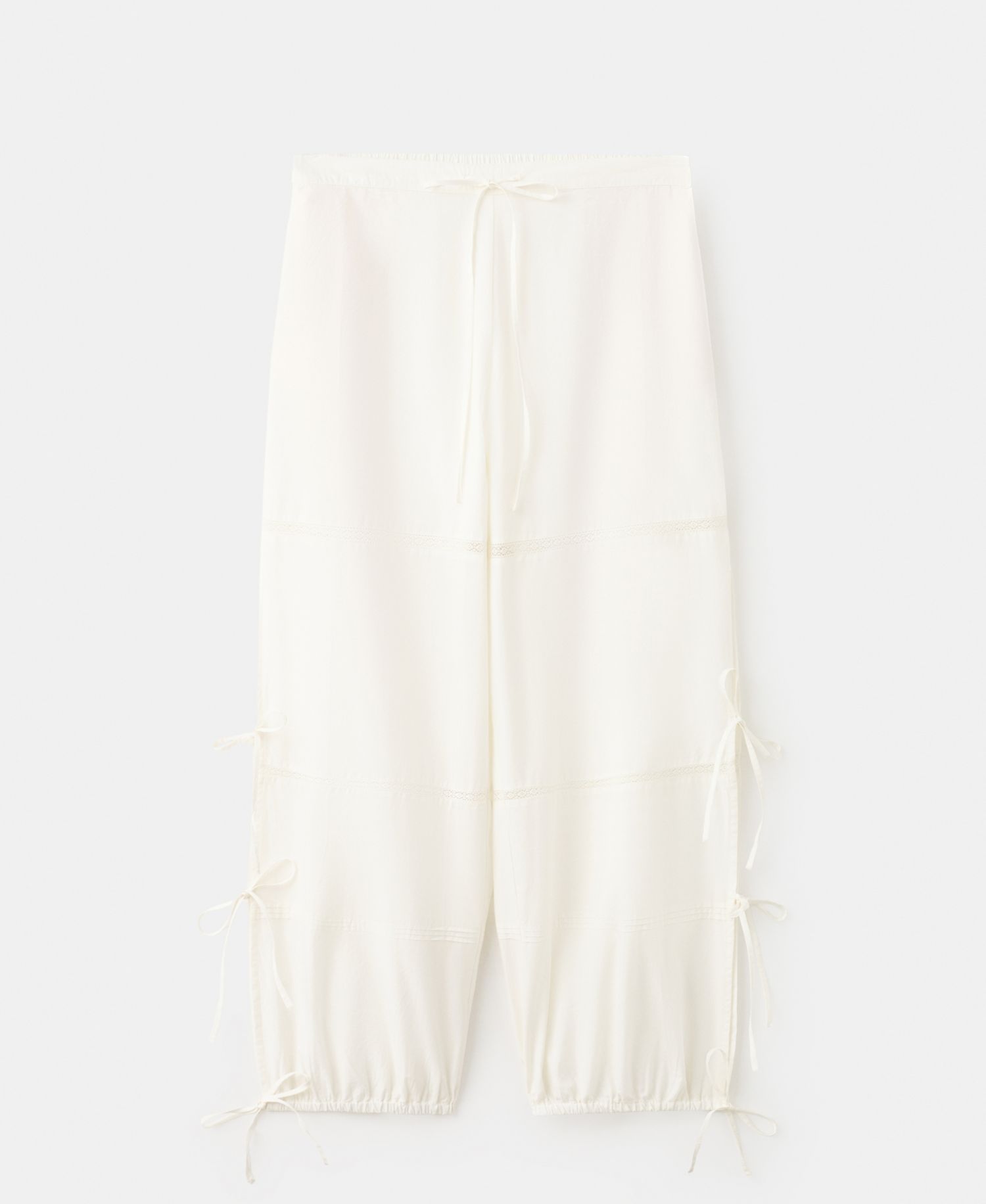 Women's Bows Baggy Cotton Pants
