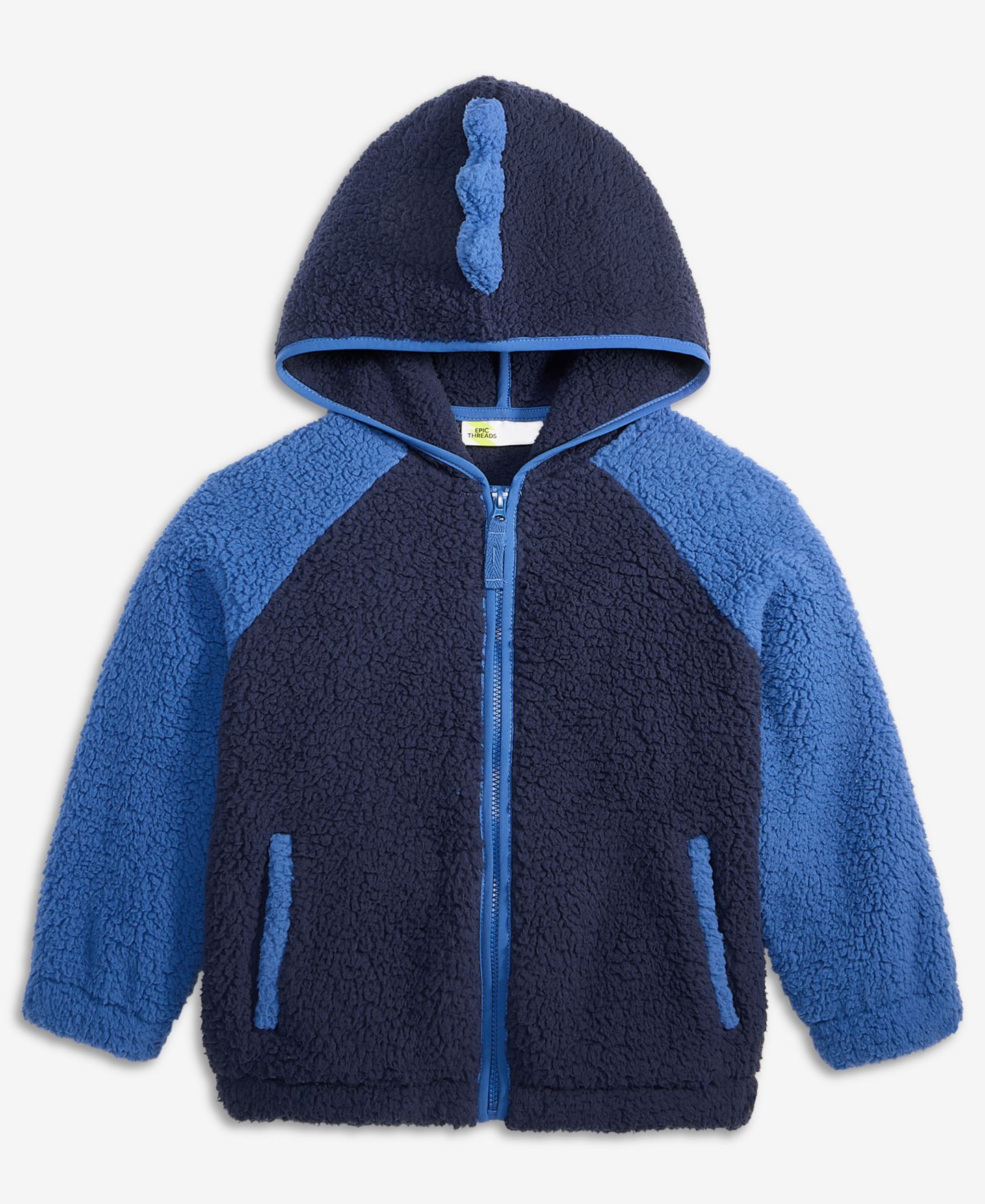 Куртка Epic Threads Faux-Sherpa Dino Zip-Up Jacket для мальчиков-малышей, цвет: Тёмно-синий — фото 4