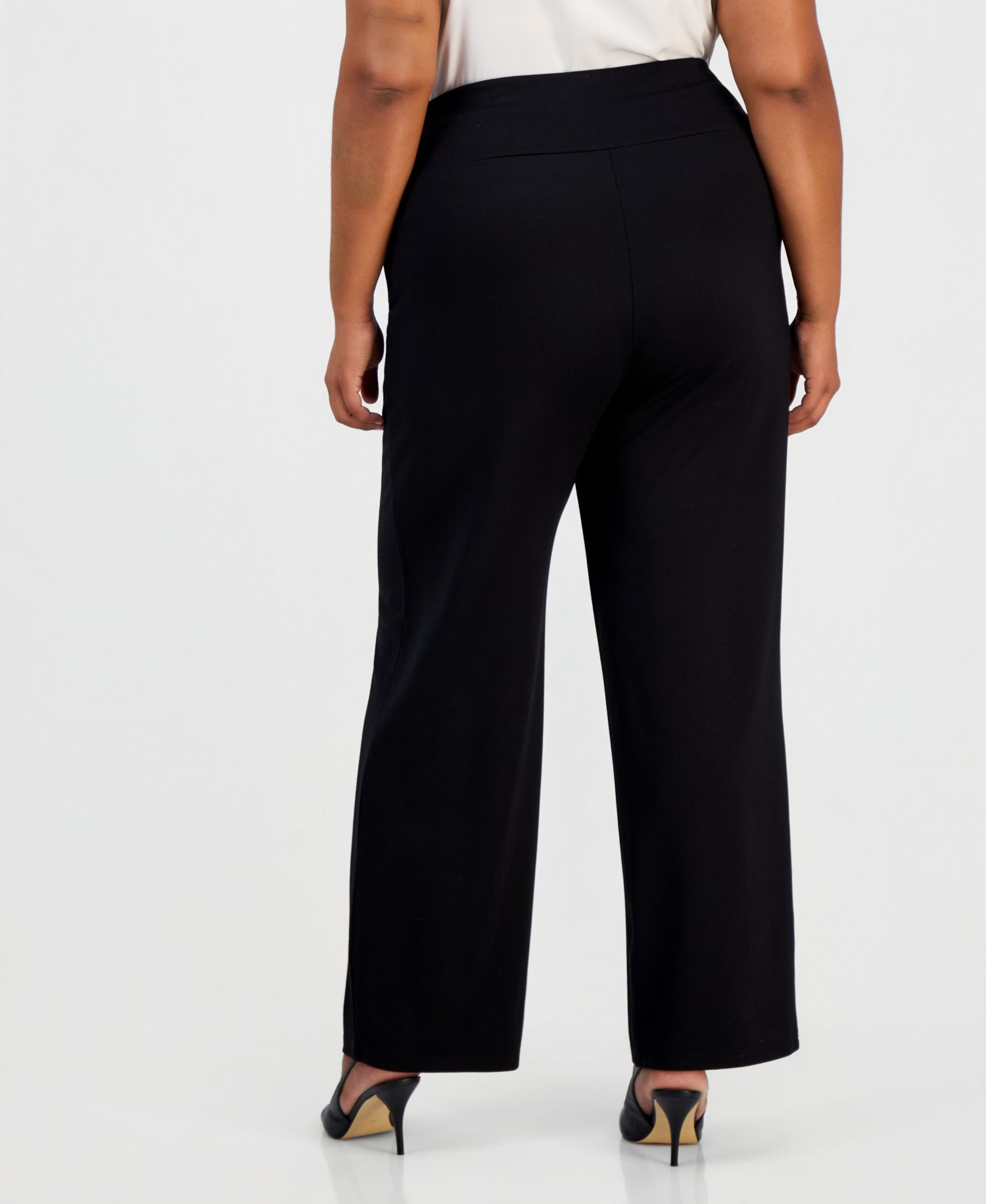 Plus Size Serenity High-Rise Wide-Leg Pull-On Trouser