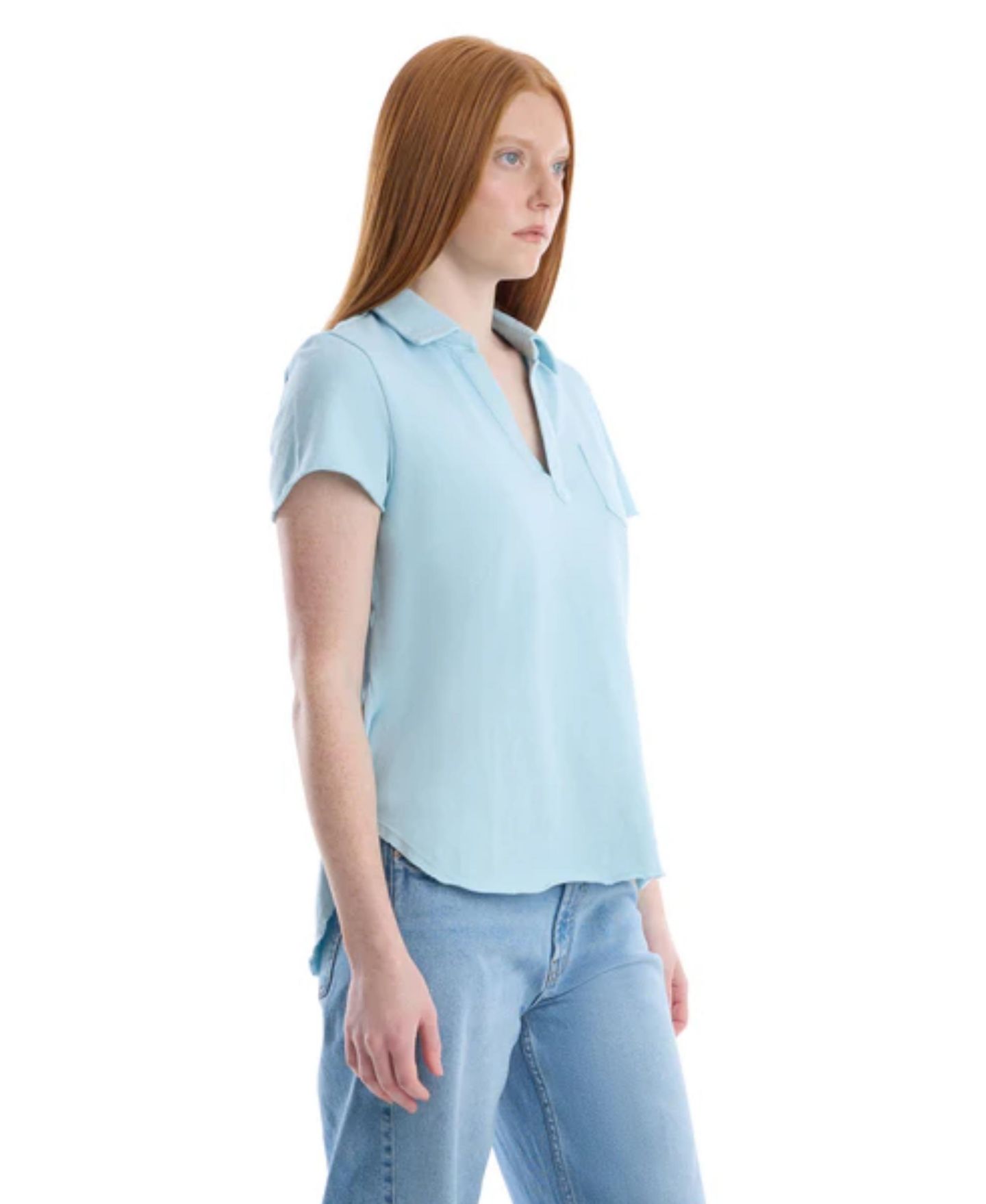 Женская футболка WILT Clothing Chest Pocket Polo, цвет: Синий — фото 7