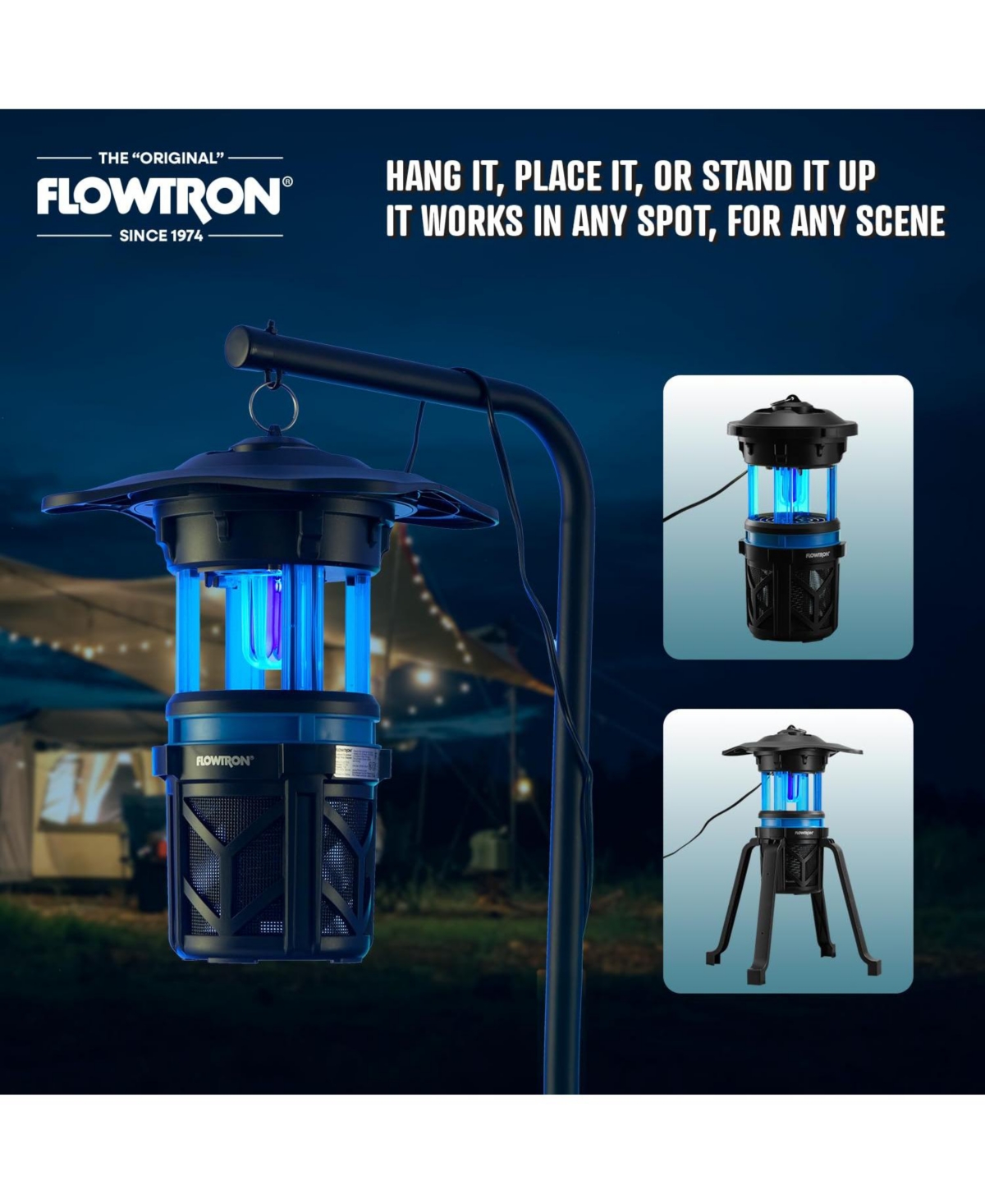 Flowtron Indoor Outdoor Bug Trap Zapper – Electric Insect Killer with Uv Light and Fan, 530SqFt