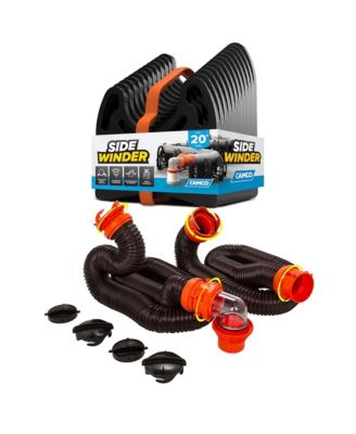 RhinoFLEX 20' Sewer Hose with Sidewinder Support RV Trailer Accessory Set