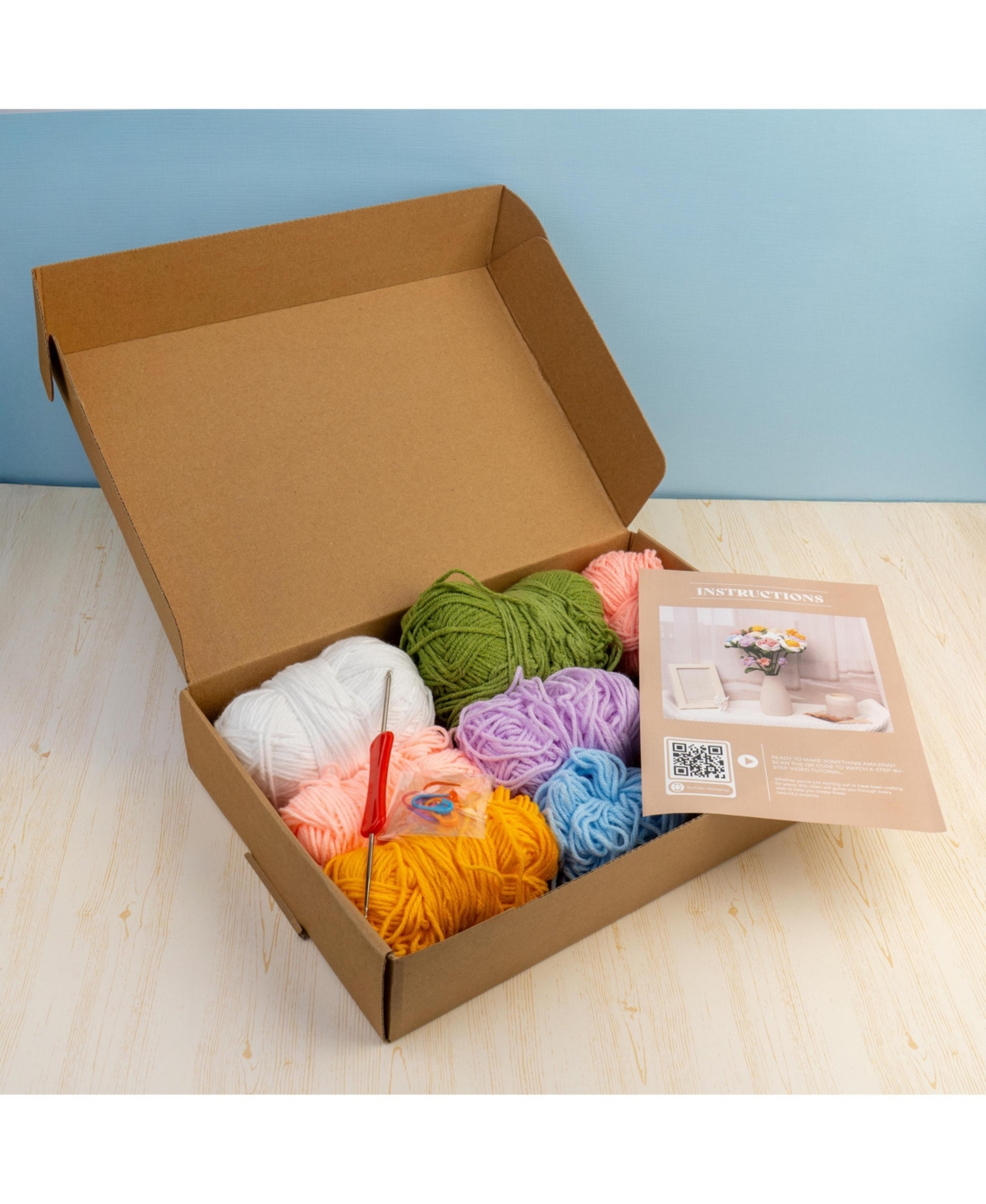 John Bead Bouquet Kit Floral Crochet Diy Kit for Beginners
