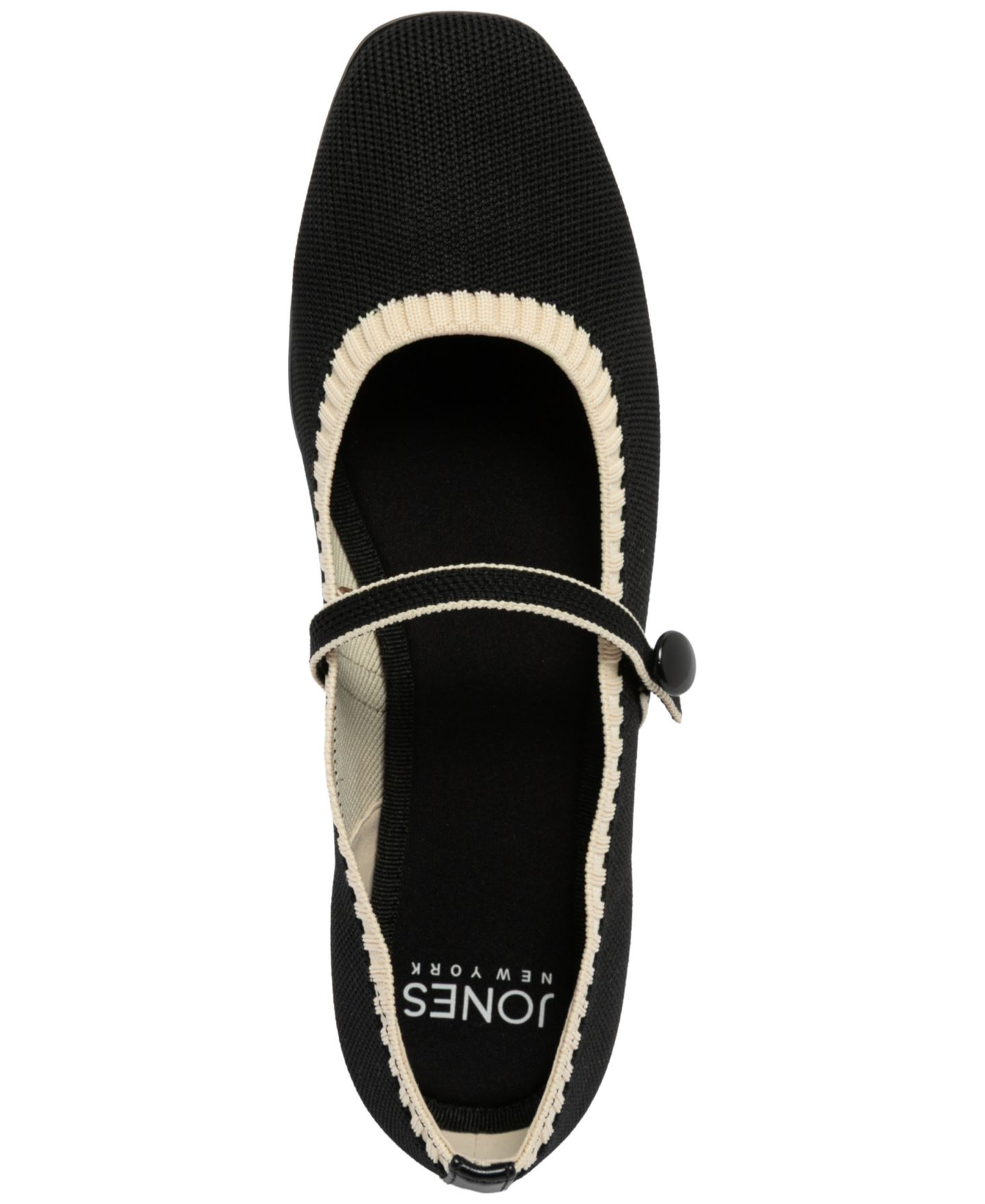 Женские балетки Jones New York Serissa Knit Mary Jane Ballet Flats, цвет: Чёрный вязаный — фото 4