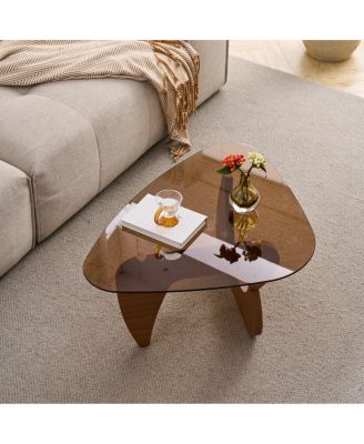   Mid-Century Modern Wood Farmhouse Coffee Table