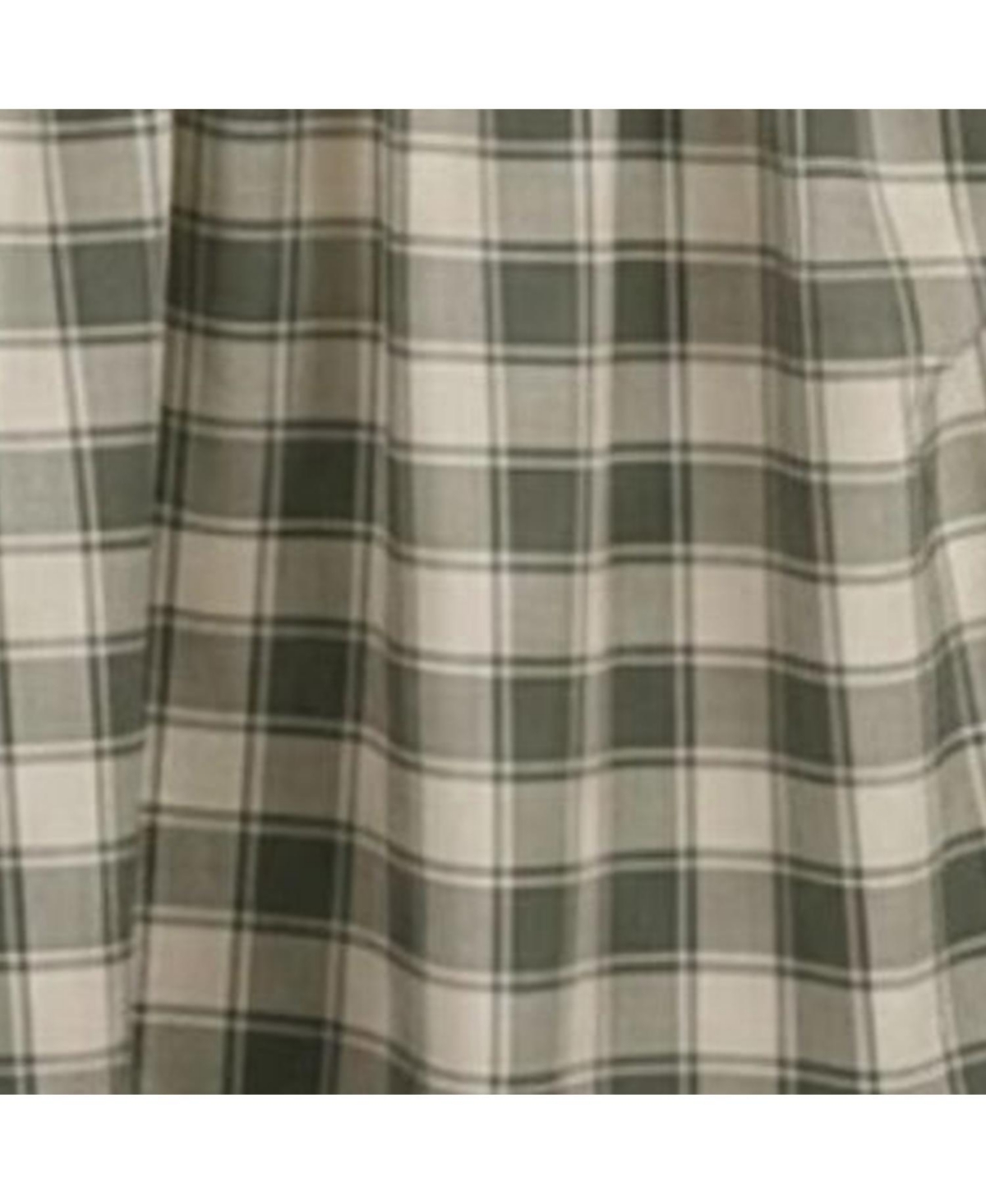 Ellis Curtain Country Check Tailored With 1.5" Rod Pocket Window Tiers Mist