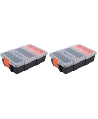 Small Parts Organizer Removable Dividers 10-Compartment Storage Box