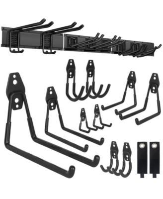 Garden Tool Organizer Wall Mount Hooks Rack Shed Storage Heavy Duty