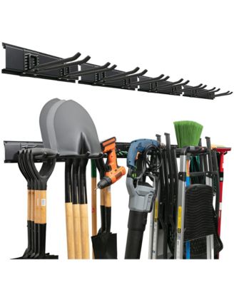 Wall Mount Garden Organizer Rack with Adjustable Hooks