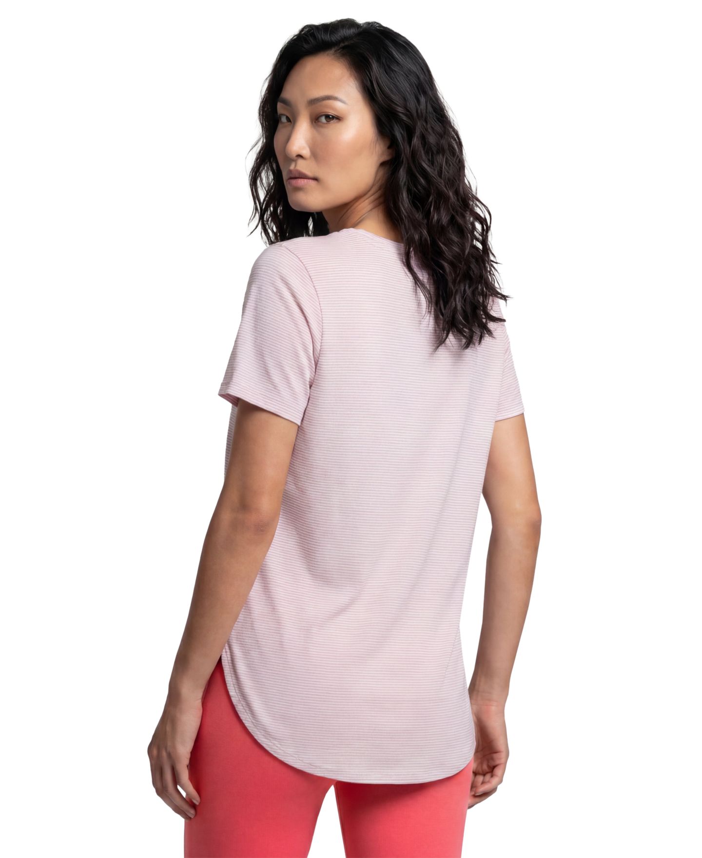 Женская футболка Skechers GoDri Swift Stripe Tunic, цвет: Fragrant Liliac — фото 3