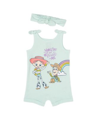 Toy Story Toddler Girls' 2T- 5T 2-Piece Sleeveless Romper and Headband Set