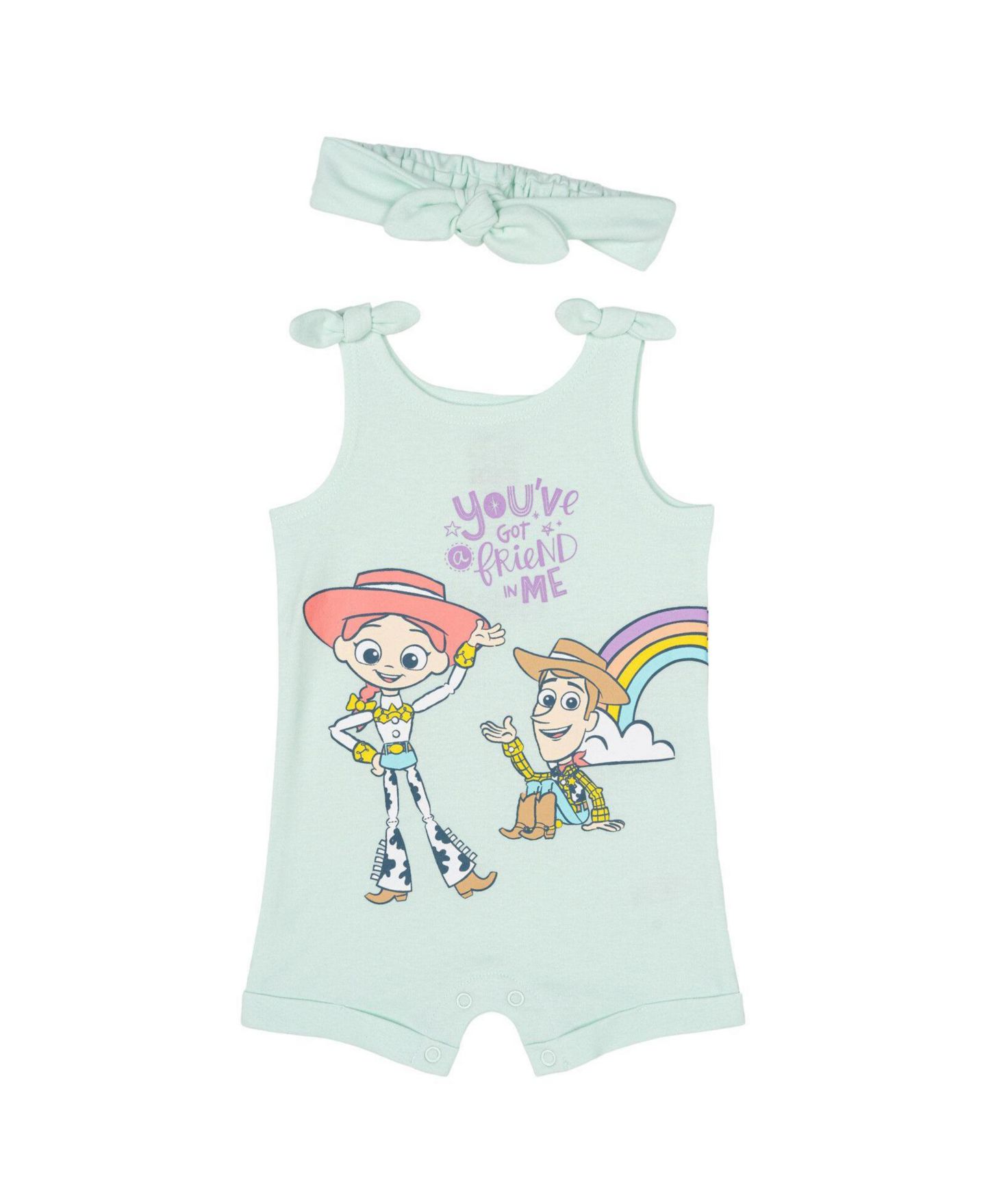 Комплекты Disney Toy Story 2-Piece Sleeveless Romper and Headband Set для девочек-малышей, цвет: Мятный — фото 1