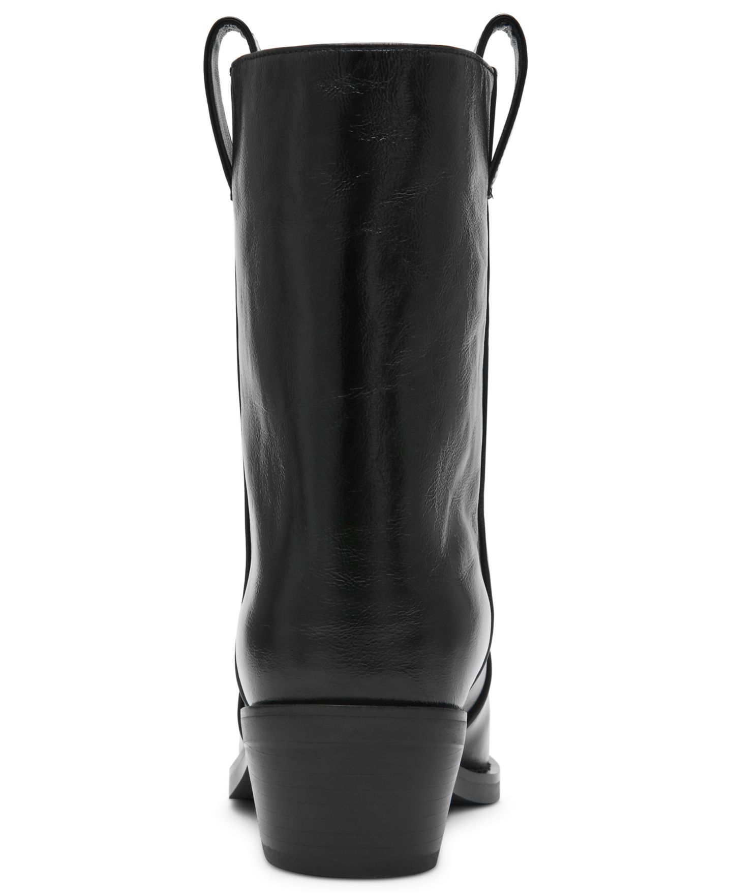 Женские ботинки Steve Madden Vinny Stovepipe Western Booties, цвет: Чёрный блестящий — фото 3