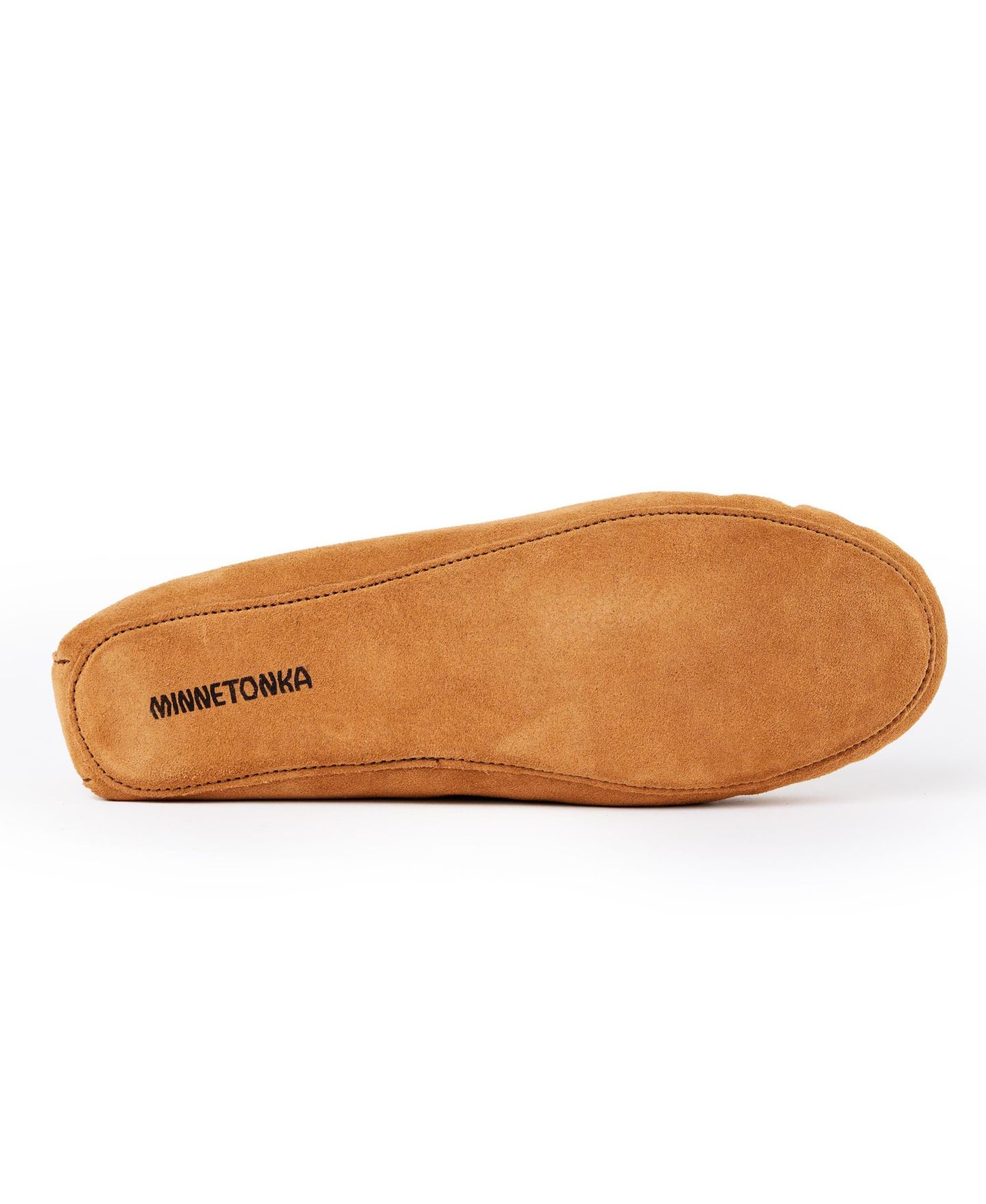 Мужские тапочки Minnetonka Suede Sheepskin Soft Leather Sole Slippers, цвет: Рыжевато-коричневый — фото 8