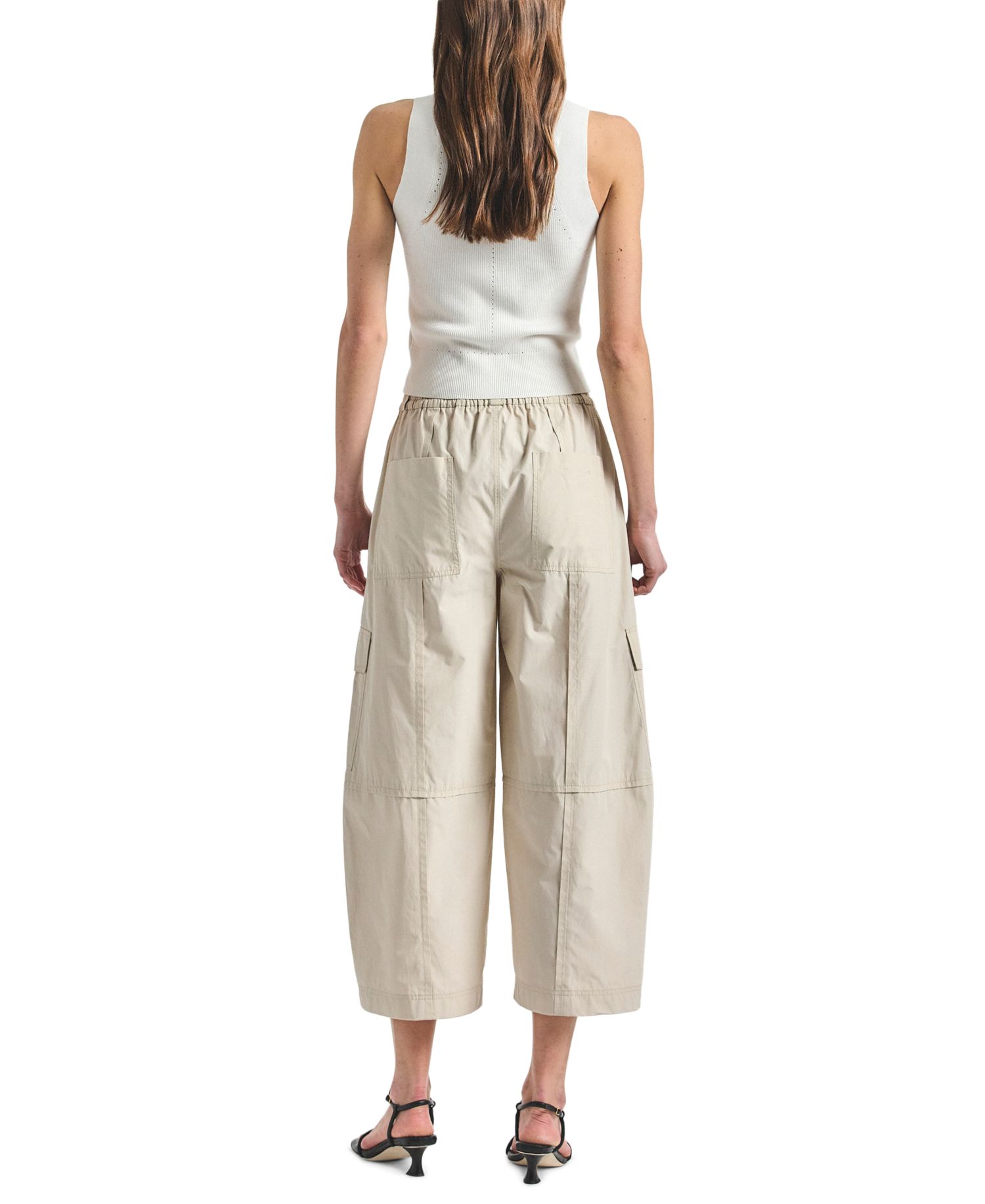 Women's Ruth Cropped High-Rise Wide-Leg Cargo Pants
