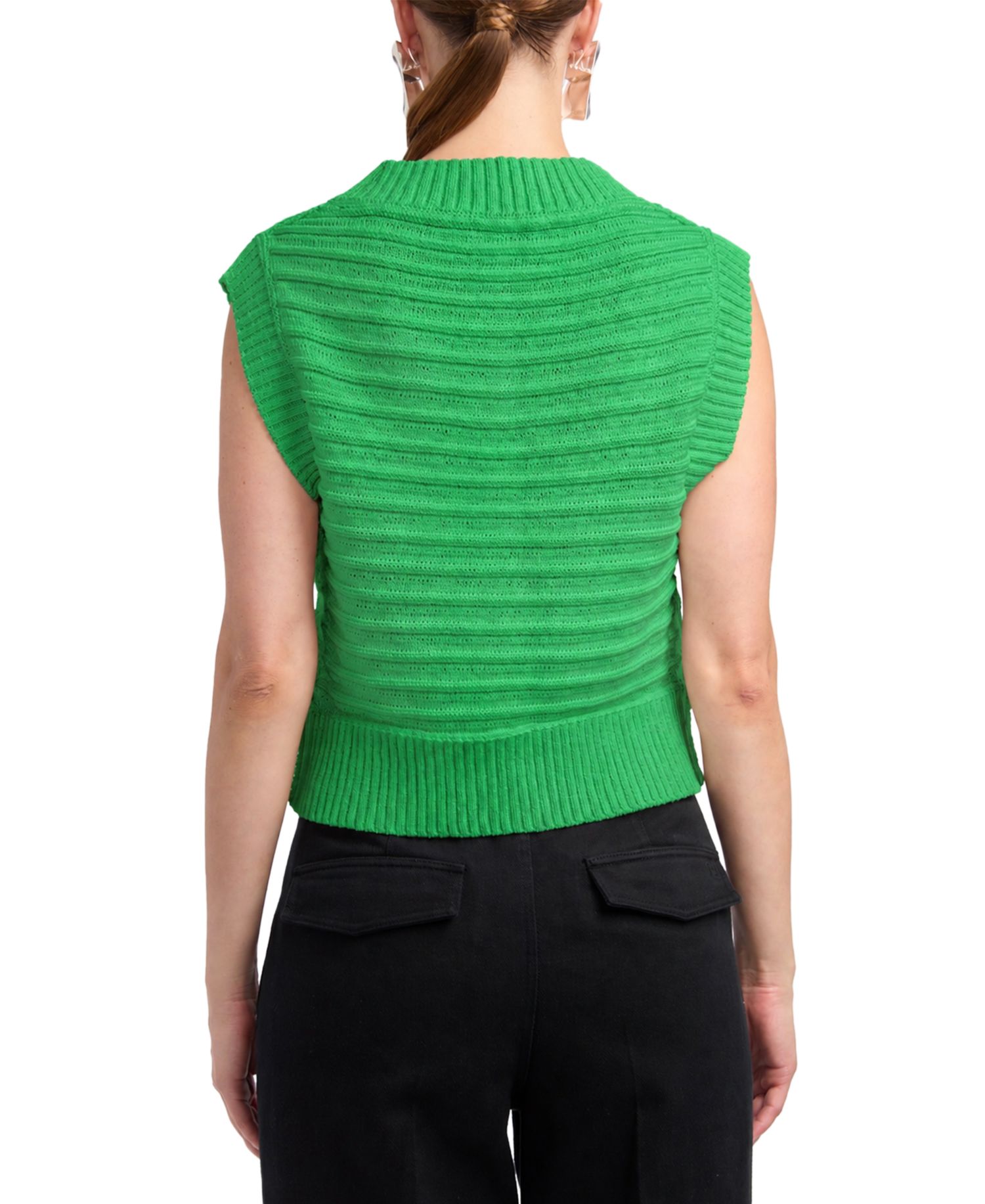 Women's Bryce Textured Knit V-Neck Sweater