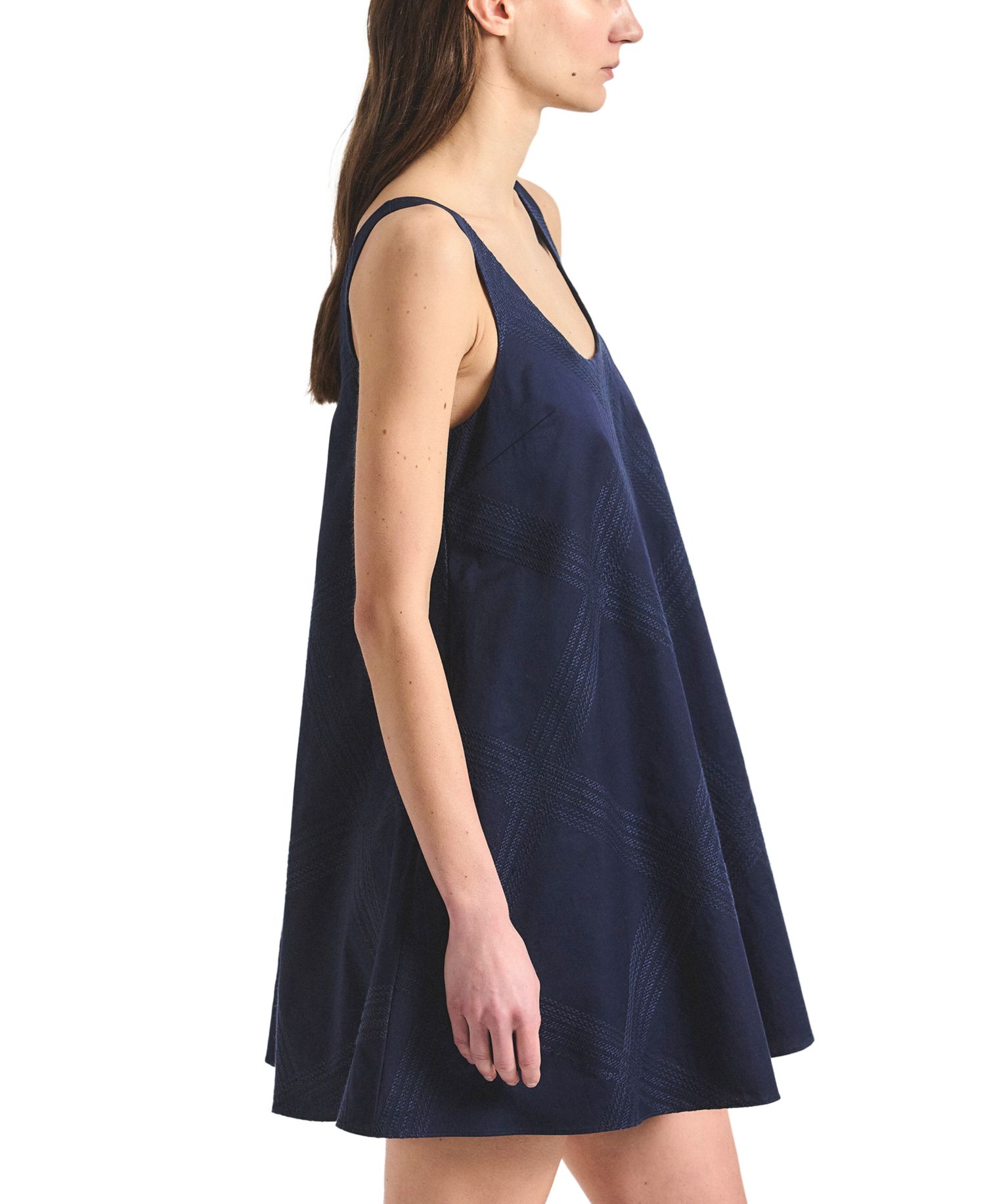 Women's Emery Embroidered Twill Trapeze Dress