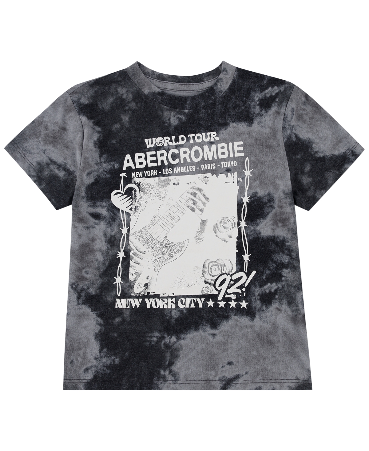 abercrombie kids Girls' 5-16 Rocky Classic Short-Sleeve T-Shirt - Charcoal