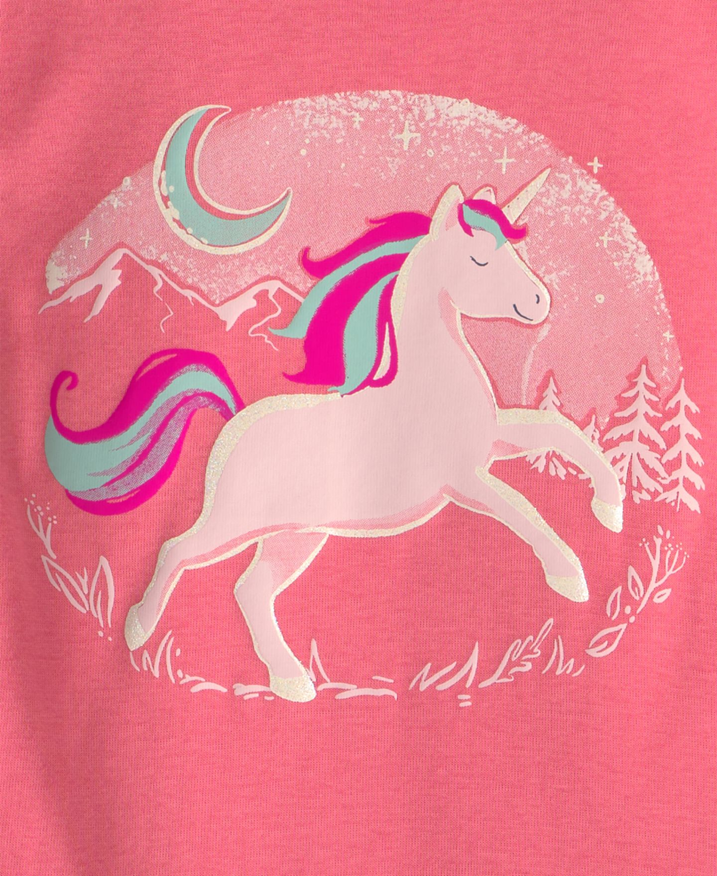 Пижамный комплект Unicorn, хлопок, 4 предмета — Carter's, цвет: Коралловый / Розовый — фото 2
