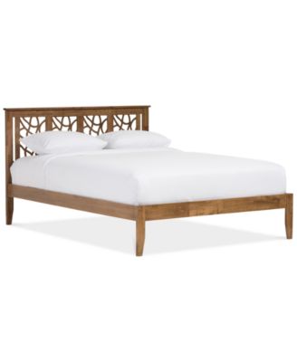 Furniture - Allen Contemporary Tree Branch Inspired Wood King Platform Bed
