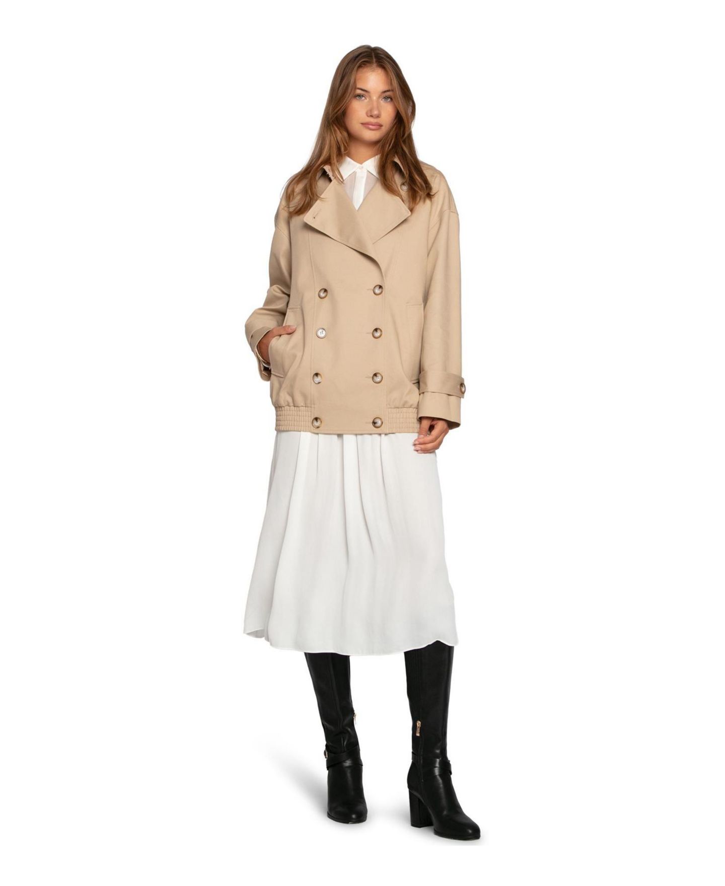 Женская куртка Belle & Bloom Weekend Trench Bomber, цвет: Рыжевато-коричневый — фото 2