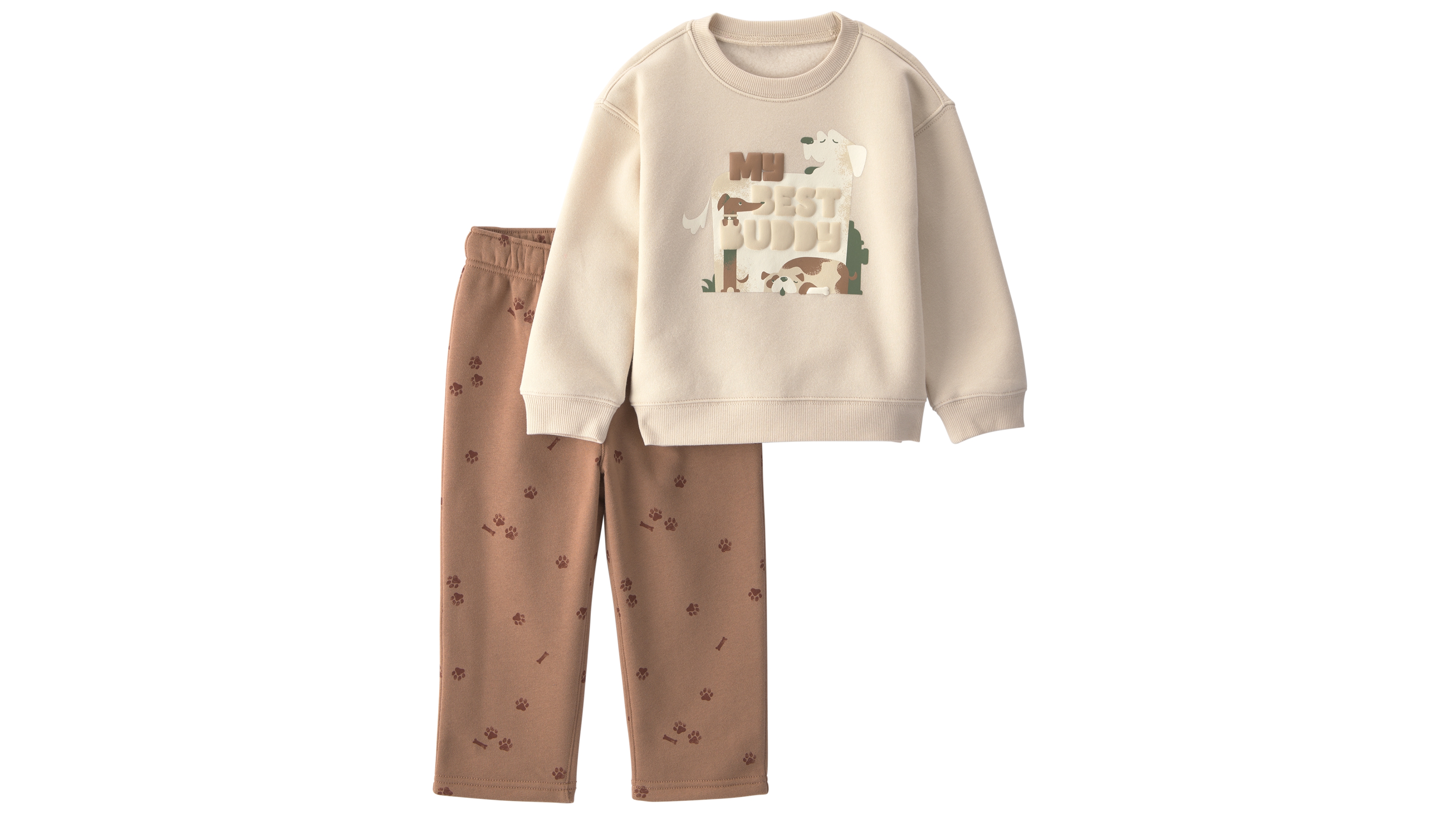 Carter's Toddler Boys' 2T-5T My Best Buddy' Dog Fleece Sweatshirt and Pants, 2-Piece Set