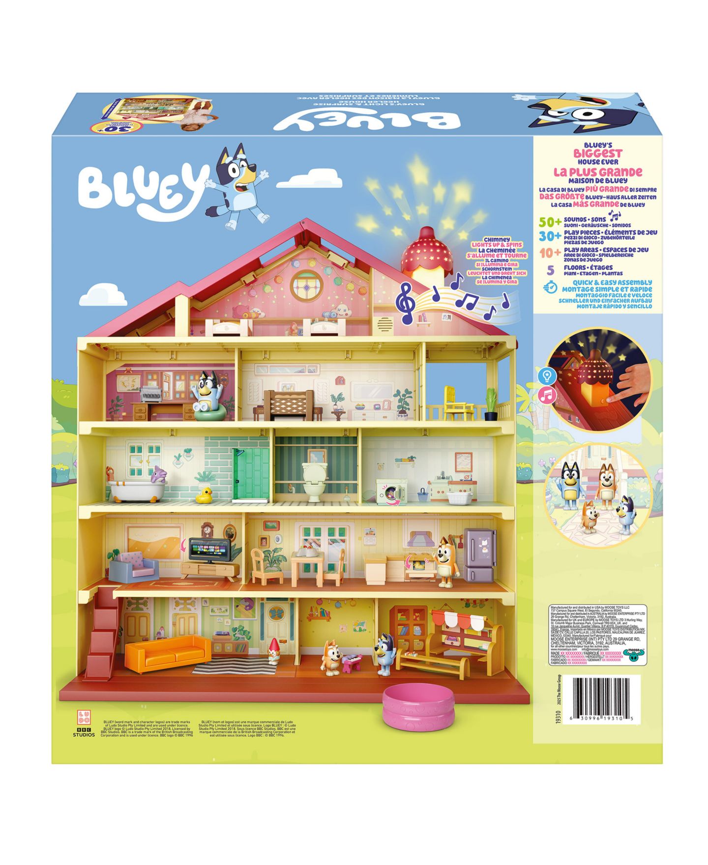 Детский игровой набор Bluey Lights and Sounds 36-Piece House Playset, Ages 3+ — фото 8
