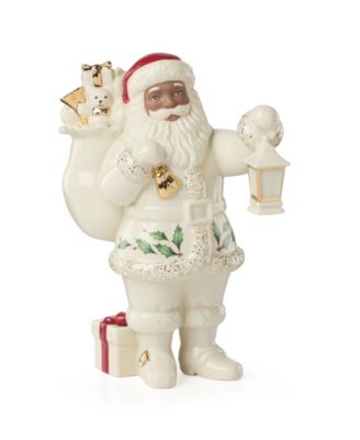 Santa with Lantern Figurine