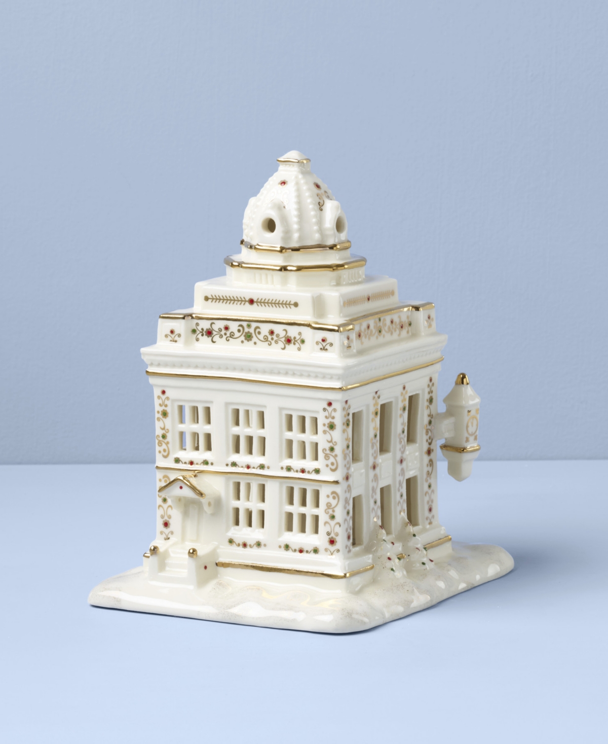 Lenox Mistletoe Park Bank Lit Figurine
