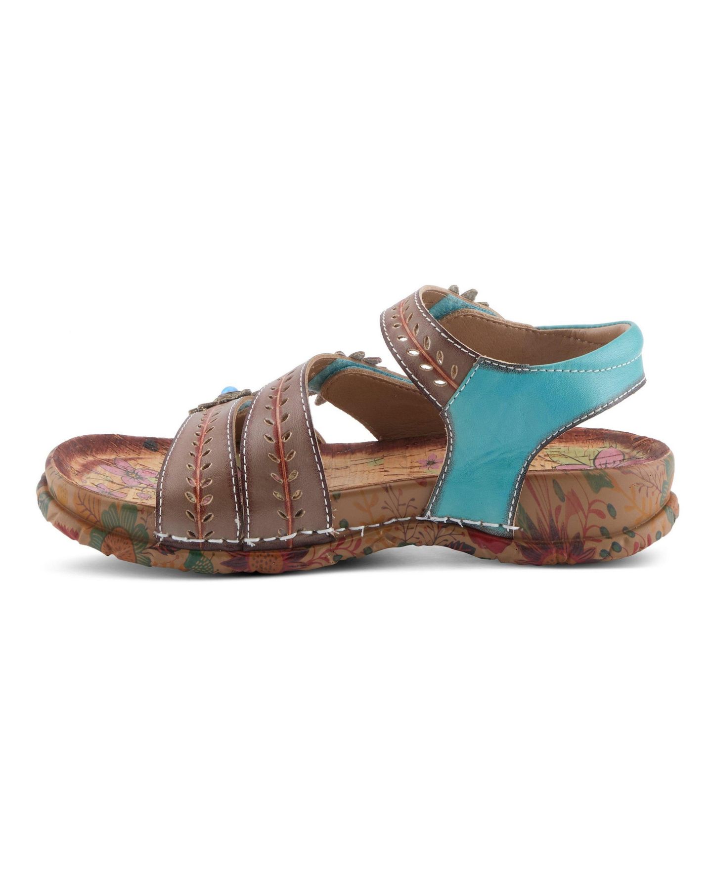 Женские сандалии L'Artiste Anewtrio Wedge Sandal with Leather Upper, цвет: Серый разноцветный — фото 2
