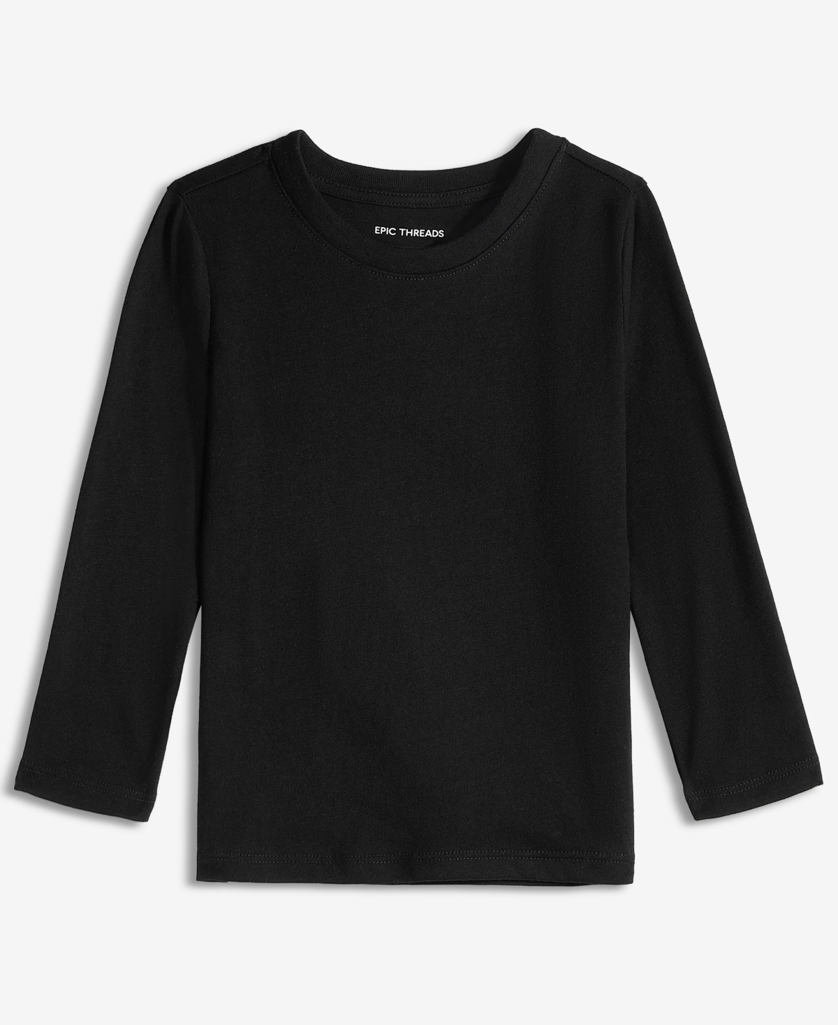 Epic Threads Kids' Toddler Boys' 12m-5t Long-sleeve Core T-shirt, Macy's Exclusive In Deep Black