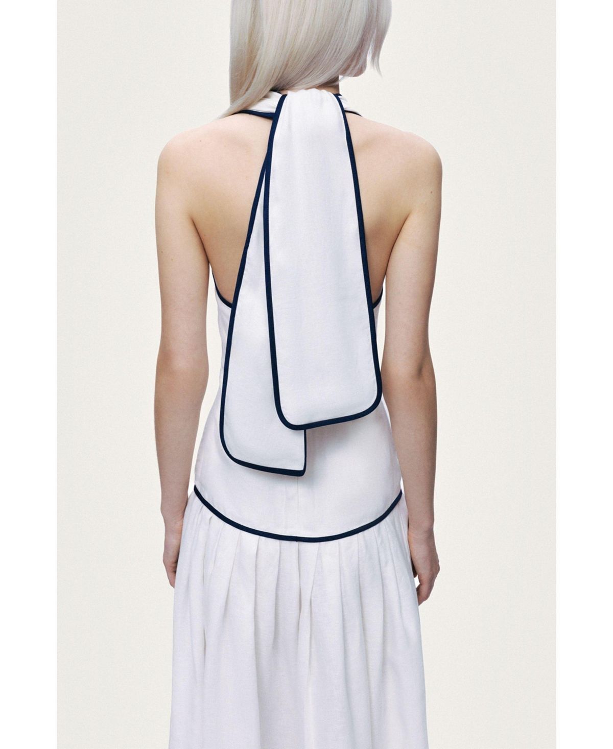 NOCTURNE Women's Binding Detail Halterneck Midi Dress view 4 — MAYCSS fashion products