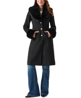 Women's Faux-Fur Trimmed Coat