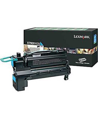 X792X1CG Cyan Toner Cartridge for X792 Series Printers, 20000 Page Yield