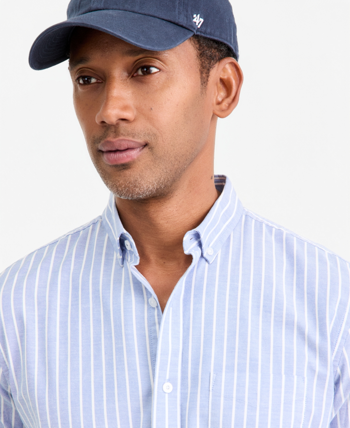 Club Room Men's Harry Striped Long-Sleeve Oxford Shirt, Macy's Exclusive