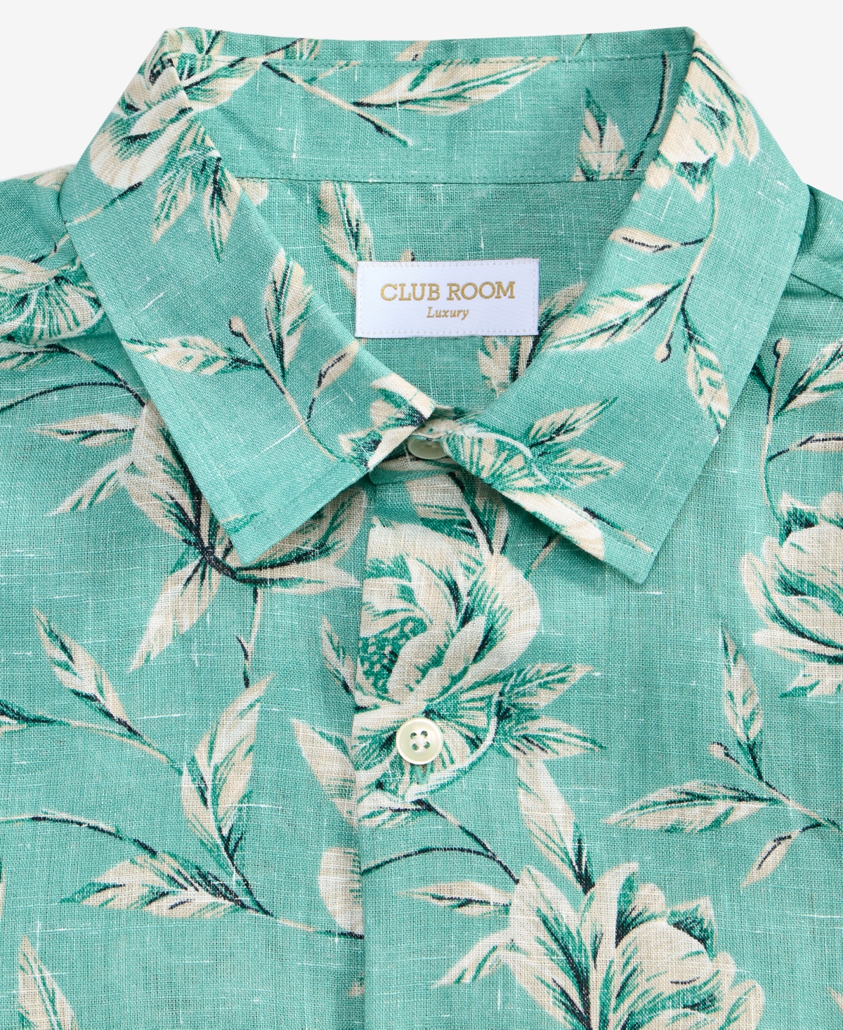 Club Room Men's Wally Linen Floral-Print Short-Sleeve Shirt, Macy's Exclusive