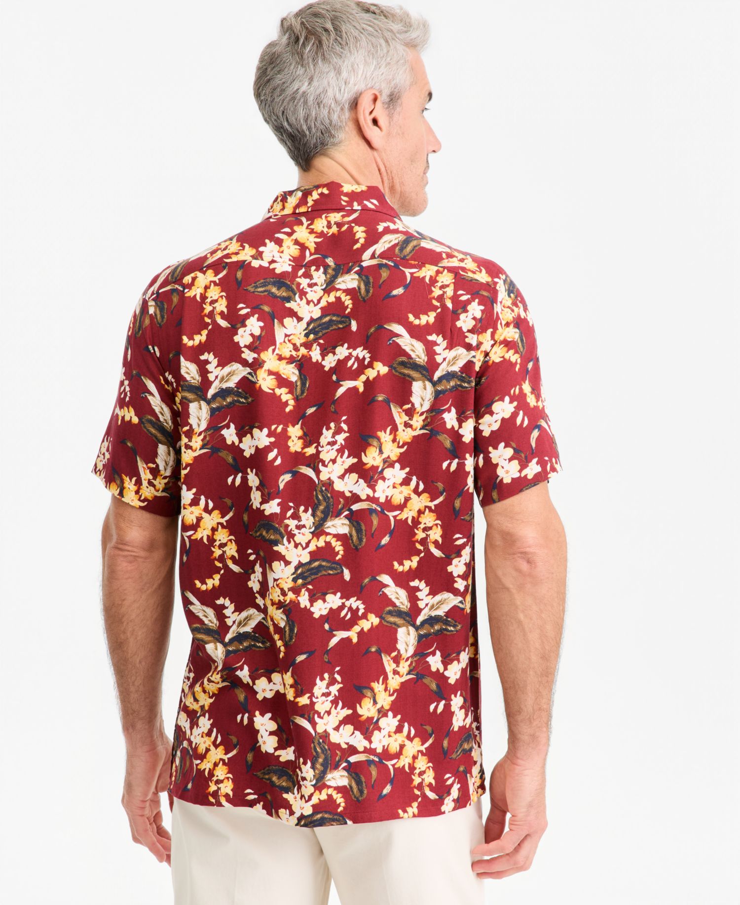 Men's Floral-Print Short-Sleeve Shirt