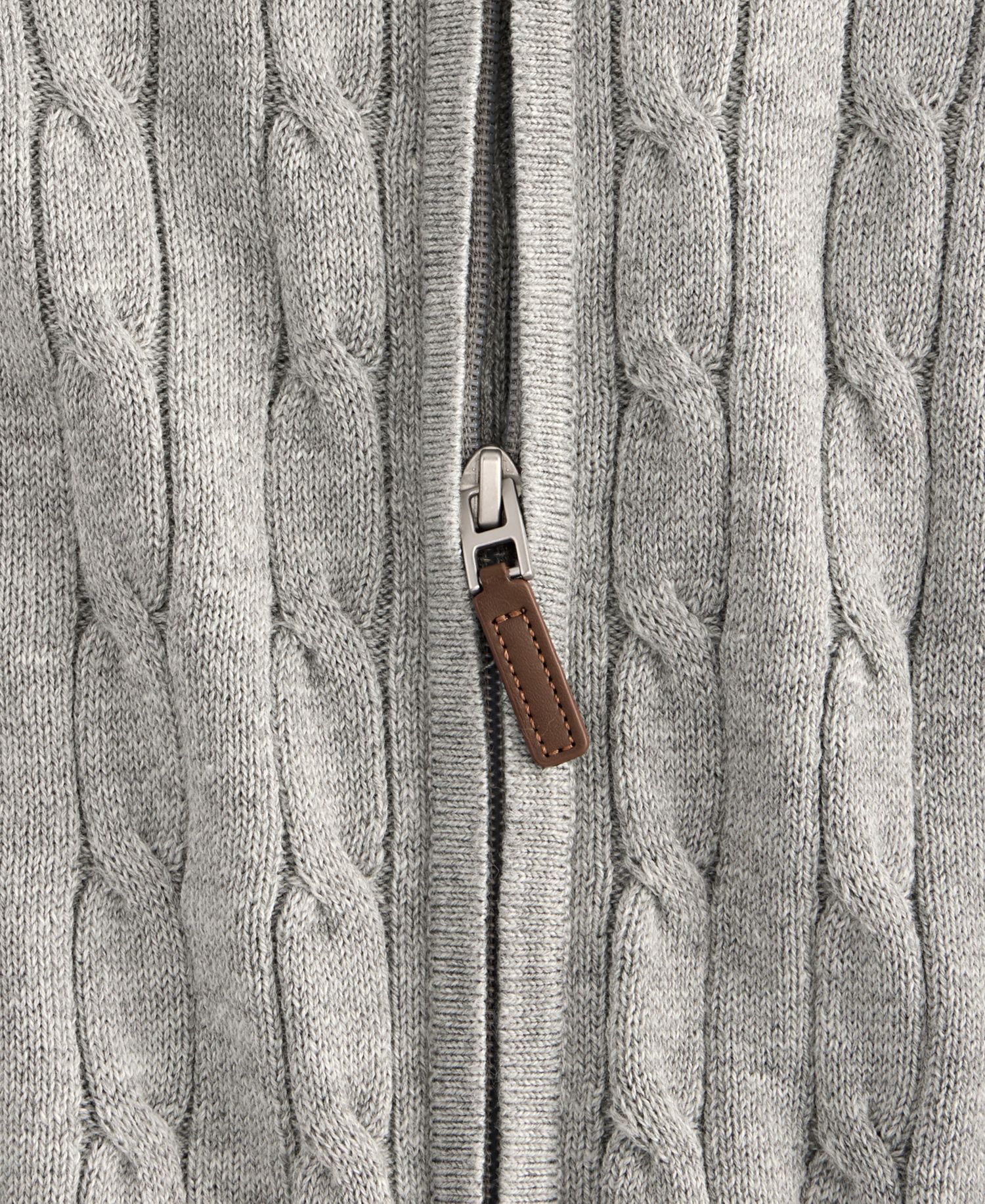 Men's Cable-Knit Full-Zip Sweater