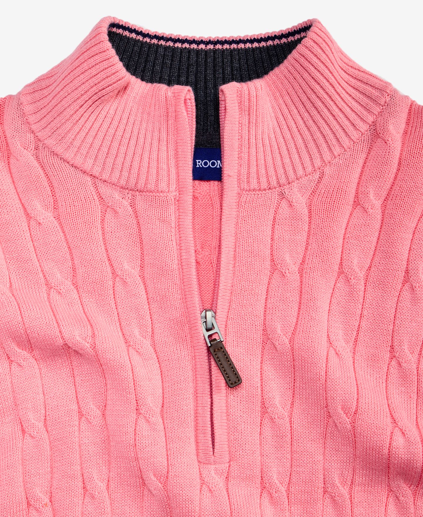 Мужской свитер Club Room Cable Knit Quarter-Zip, цвет: Оливковый — фото 8