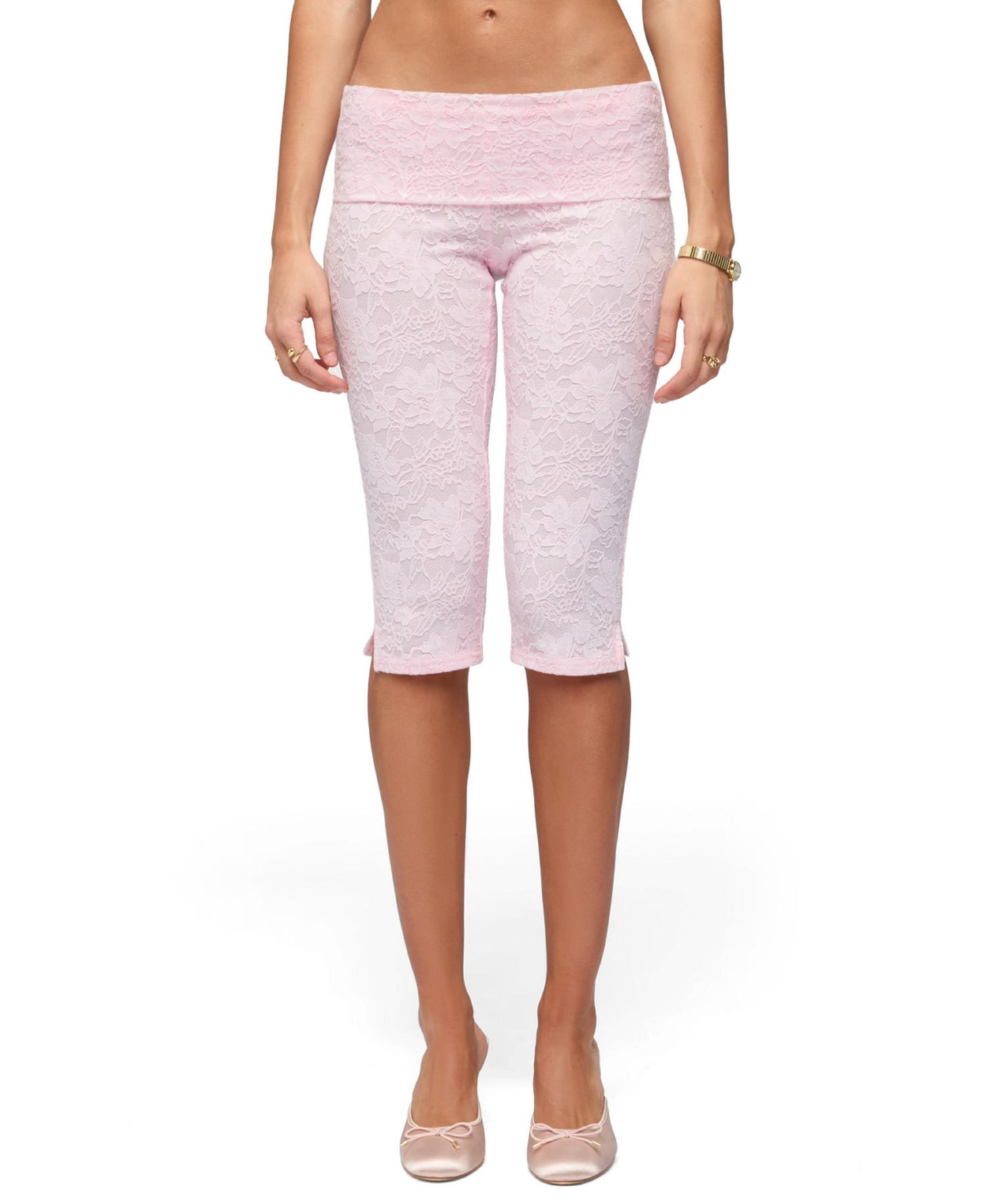 Women's Talisa Foldover Lace Capri Leggings