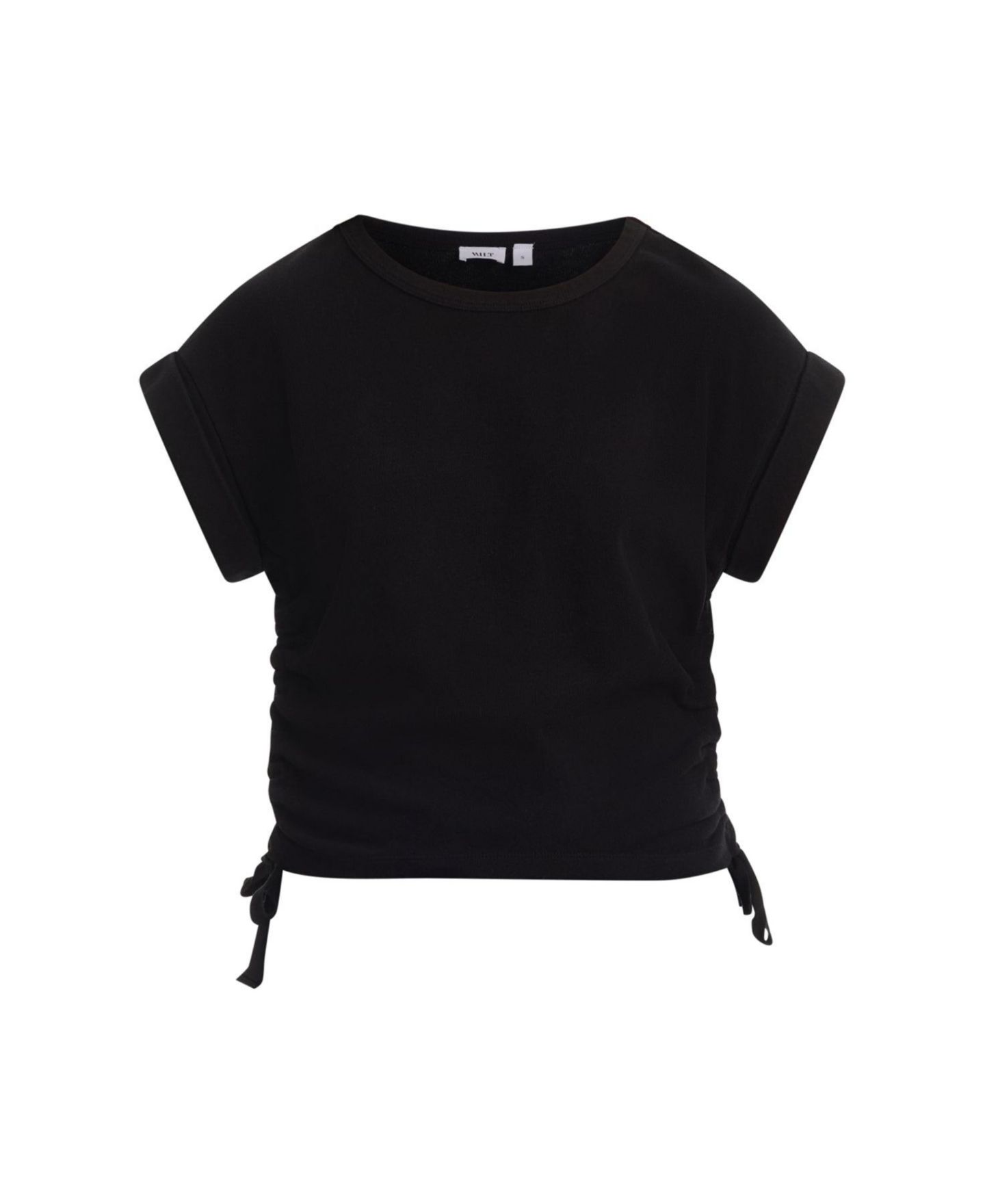 Женская футболка WILT Round Neck Side Drawstrings, цвет: Чёрный — фото 6