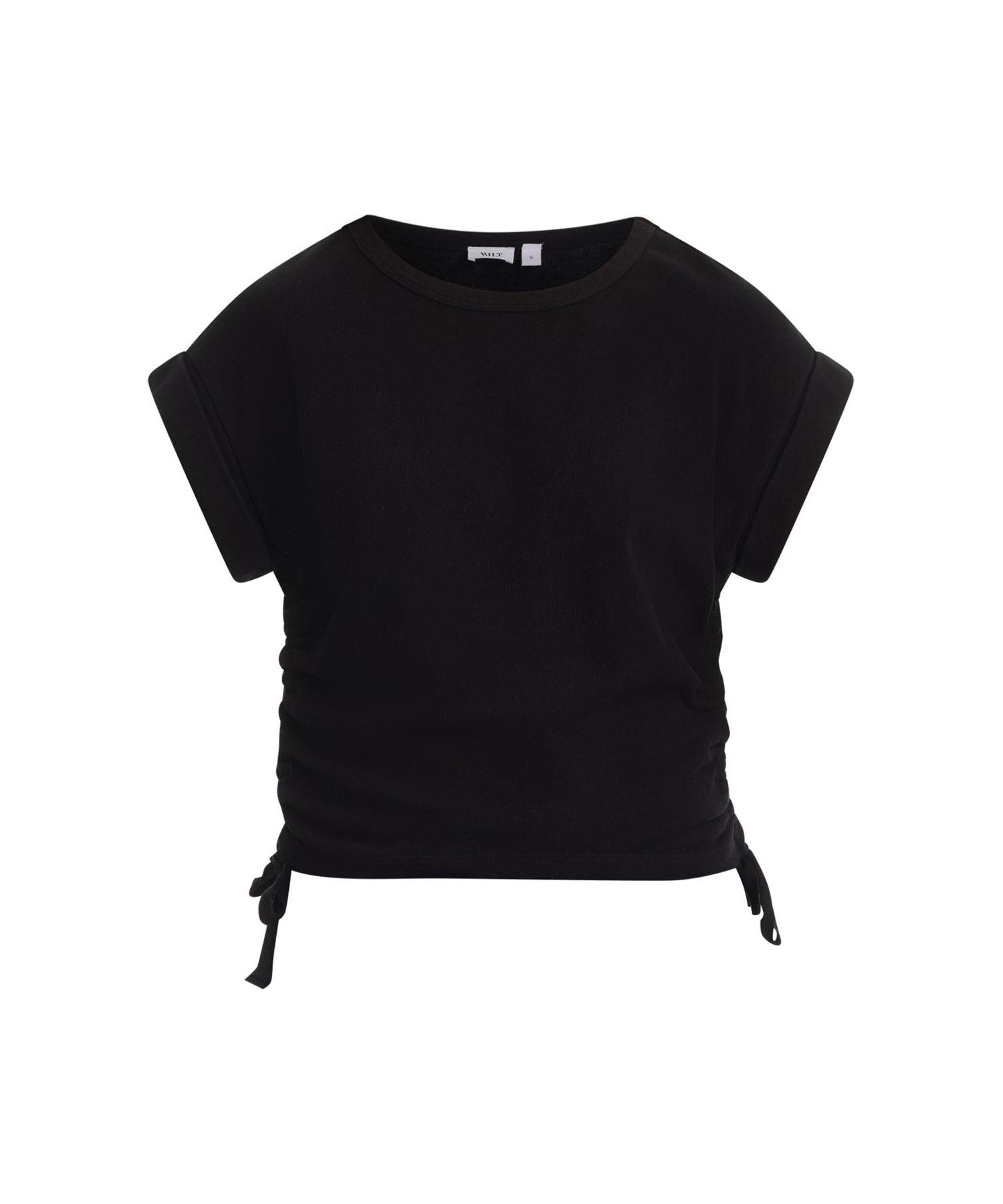 Women's Round Neck Side Drawstrings Tee