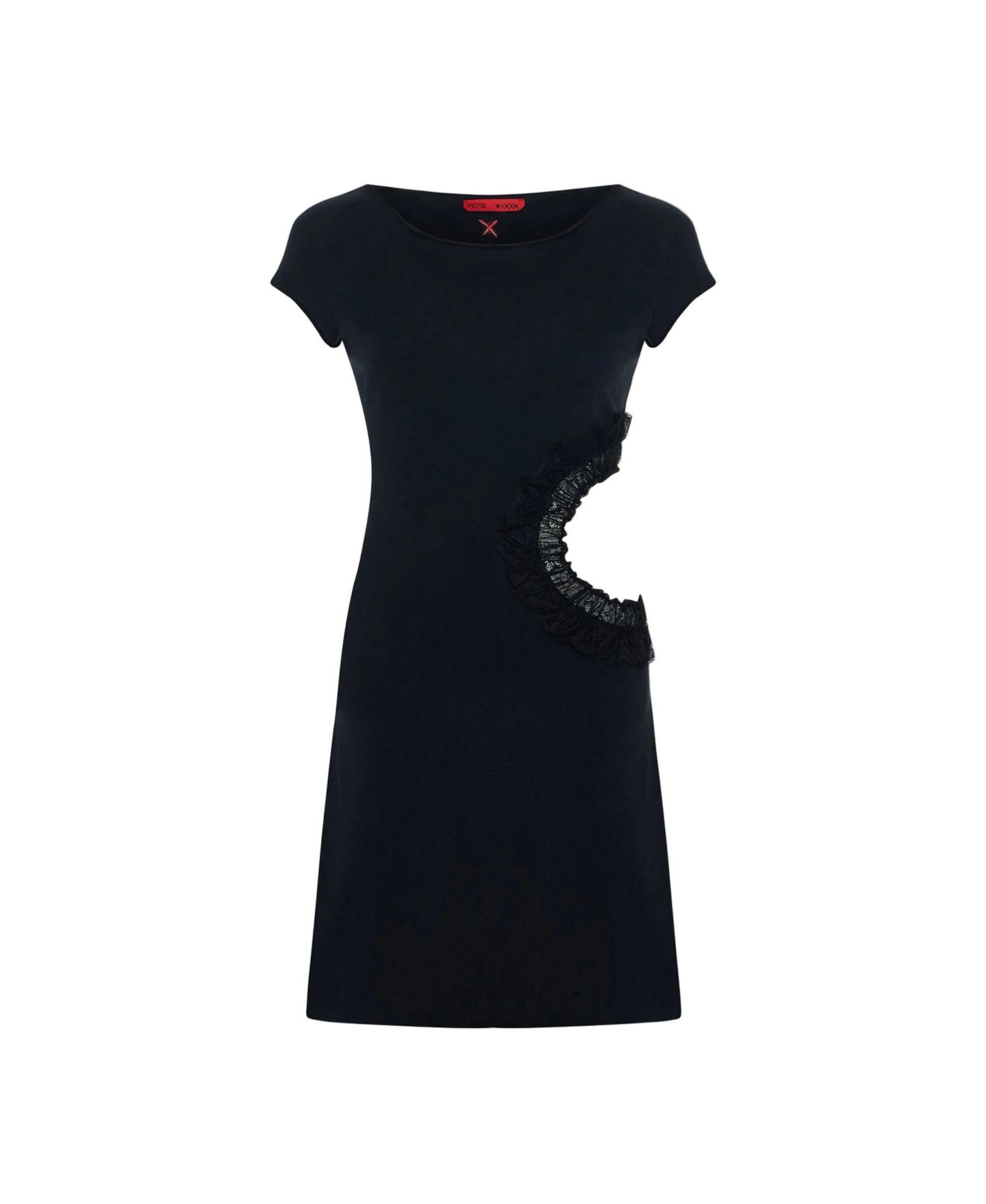 Женское платье PCFG Daydreamers Short Sleeve Lace Detail Mini, цвет: Чёрный — фото 4