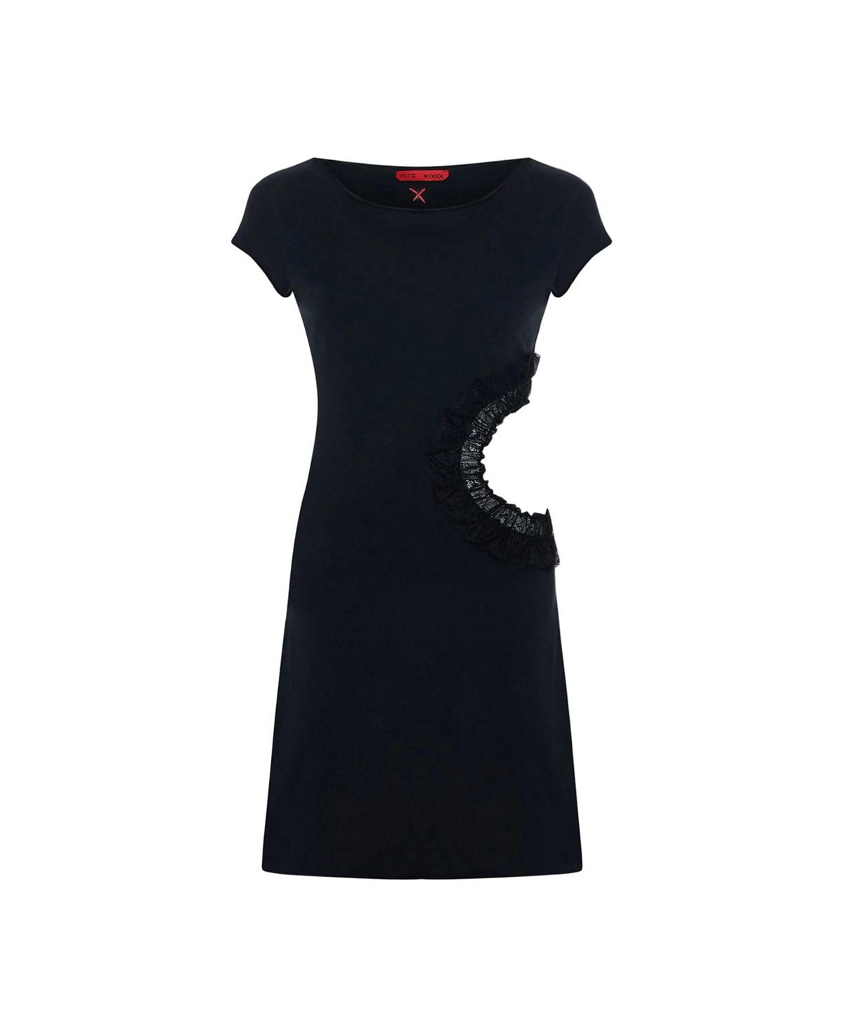 PCFG Women's Daydreamers Short Sleeve Lace Detail Mini Dress view 4 — MAYCSS fashion products